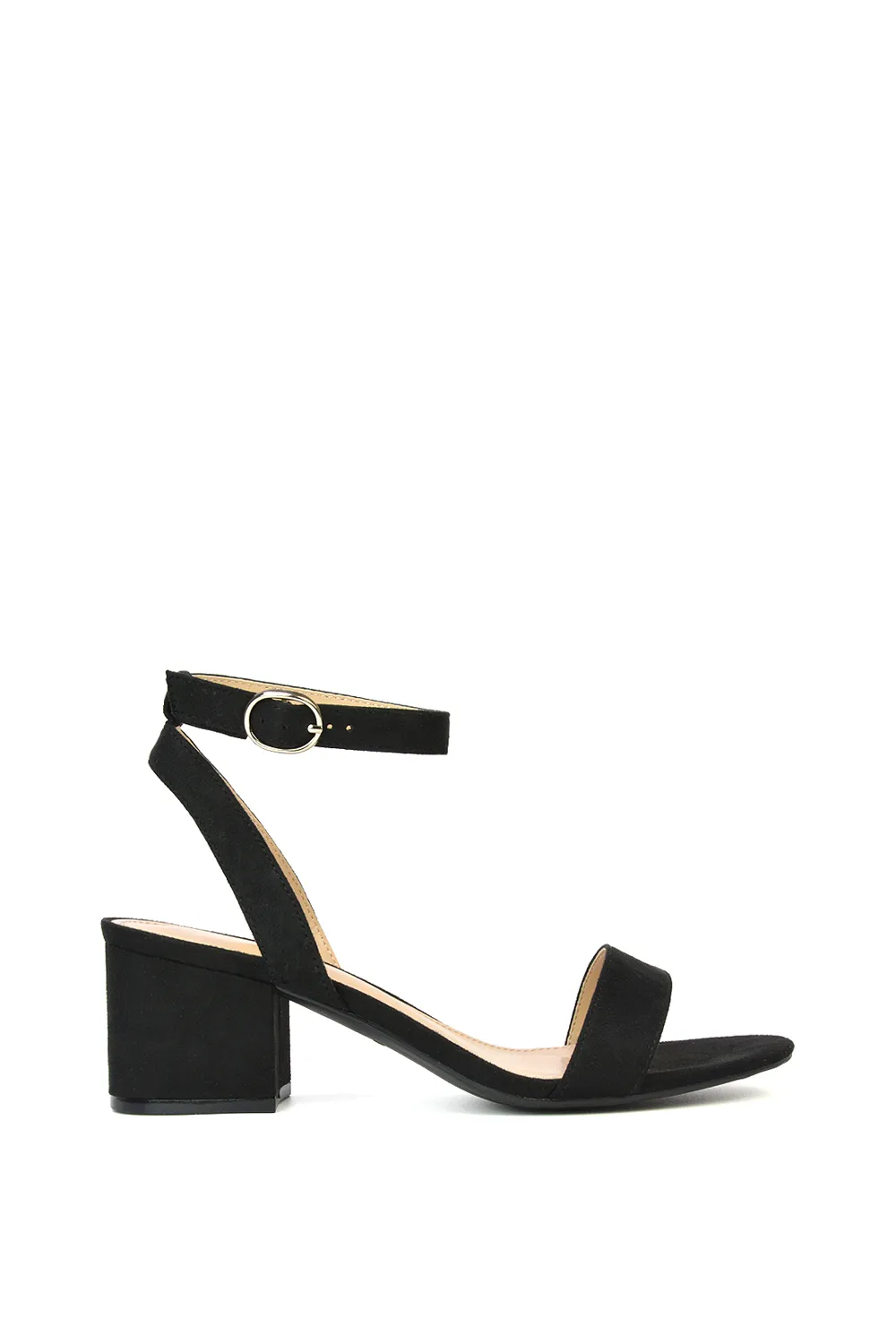 'Dala' Ankle Strap Open Toe Mid Block Heel Sandals