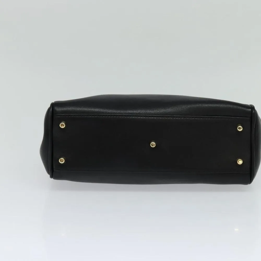 Preloved Leather Top Handle Handbag- Black 6 Preloved Leather Top Handle Handbag- Black