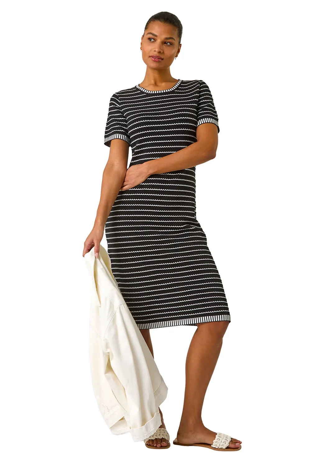 Stripe Print Knitted Dress 2 Stripe Print Knitted Dress