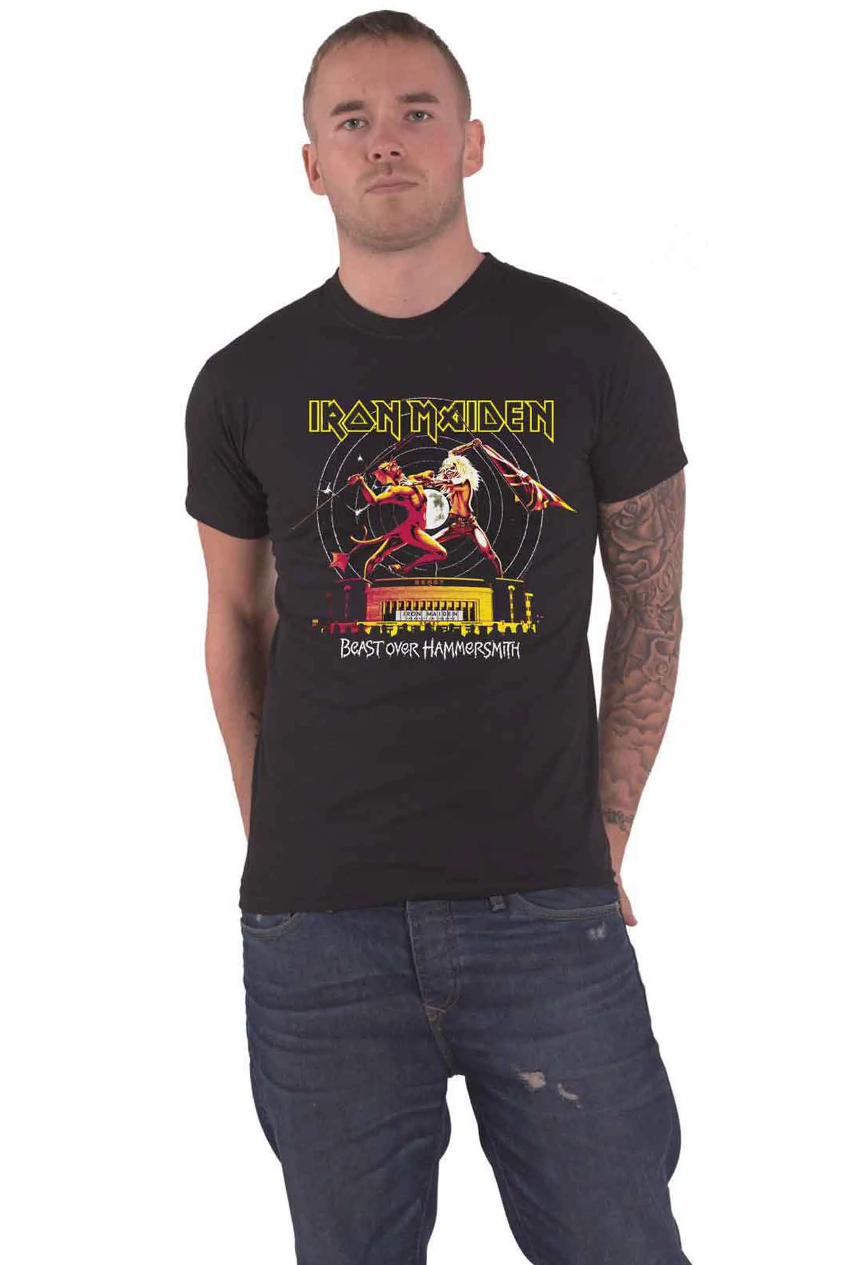 Beast Over Hammersmith Eddie and Devil Tonal T Shirt