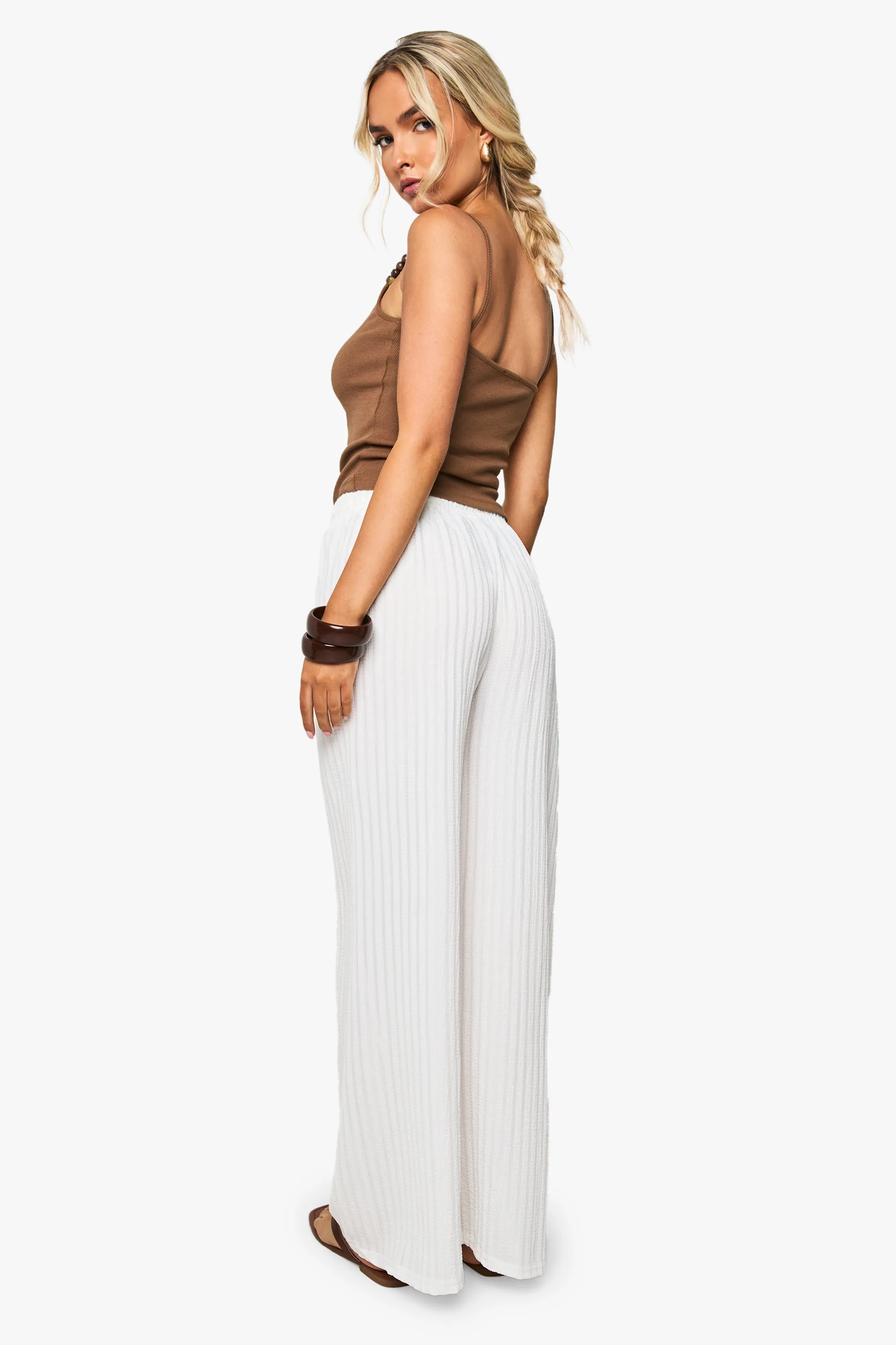 Textured Wide Leg Trouser 2 Textured Wide Leg Trouser