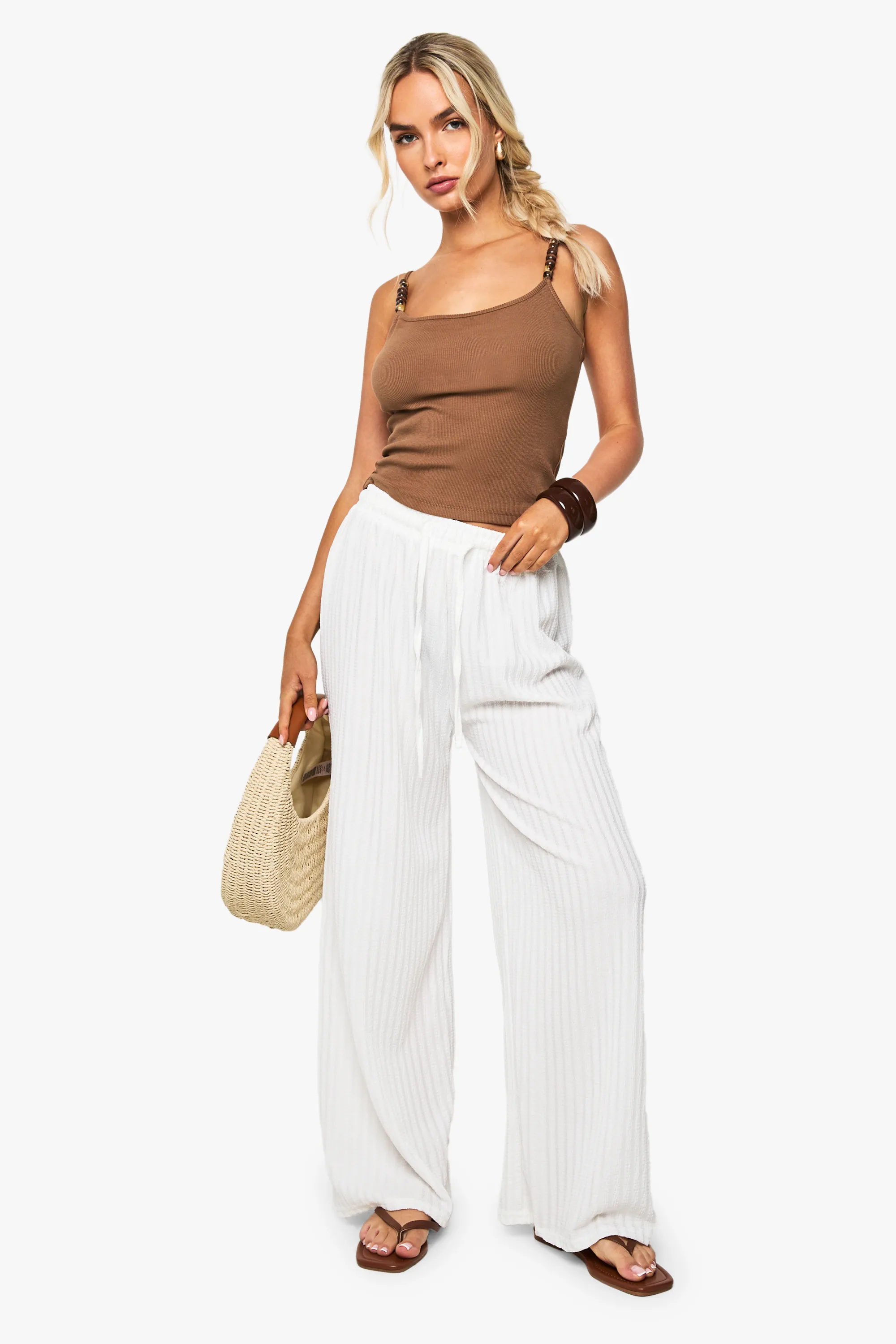 Textured Wide Leg Trouser 3 Textured Wide Leg Trouser