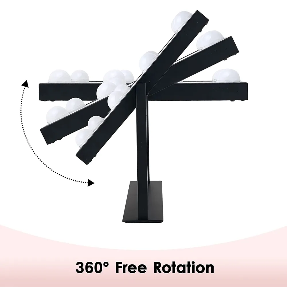360¡ã Rotation 3 Color Lighting Modes Vanity Mirror with Lights Makeup Mirror Dressing Table Mirror