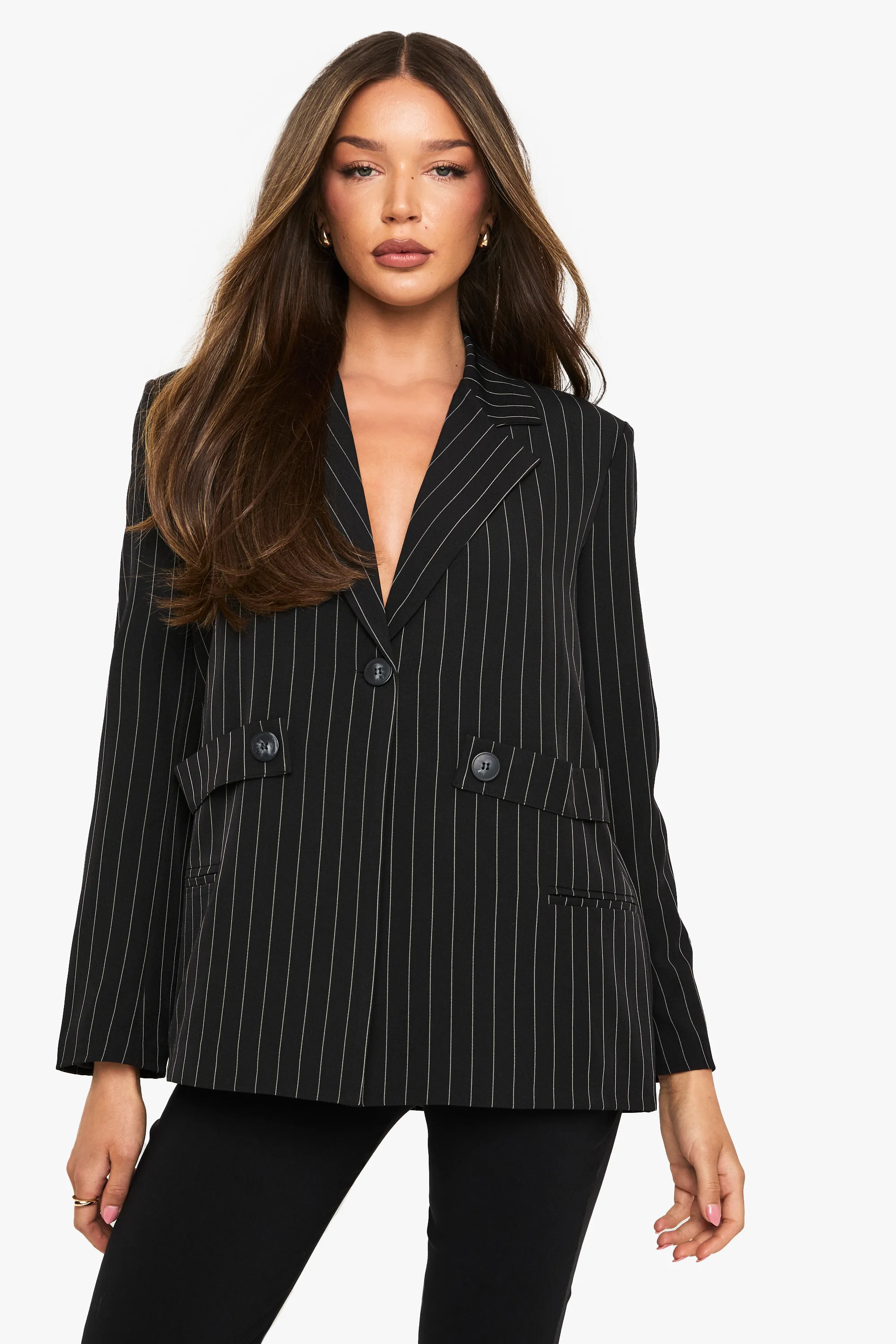 Pocket Detail Oversized Boxy Blazer 1 Pocket Detail Oversized Boxy Blazer