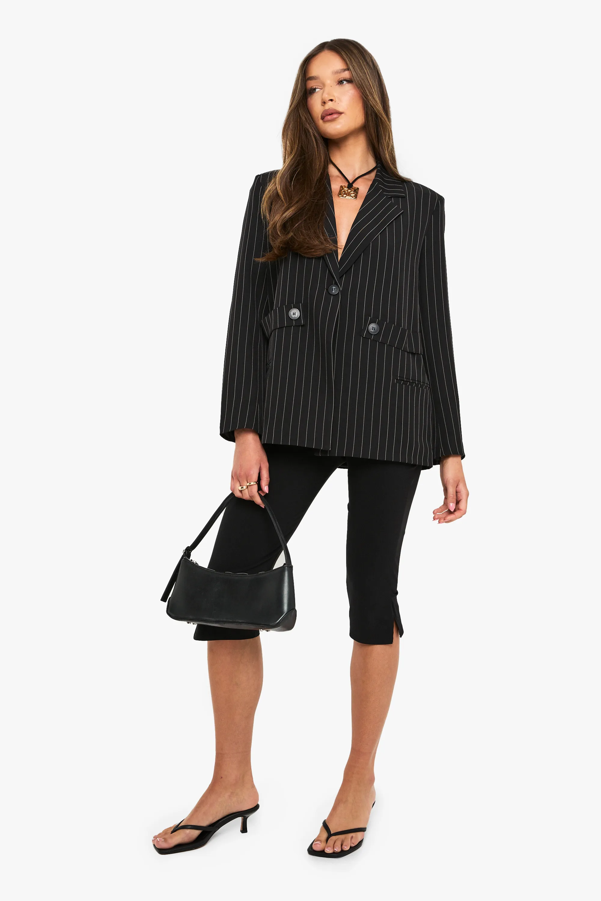 Pocket Detail Oversized Boxy Blazer 3 Pocket Detail Oversized Boxy Blazer
