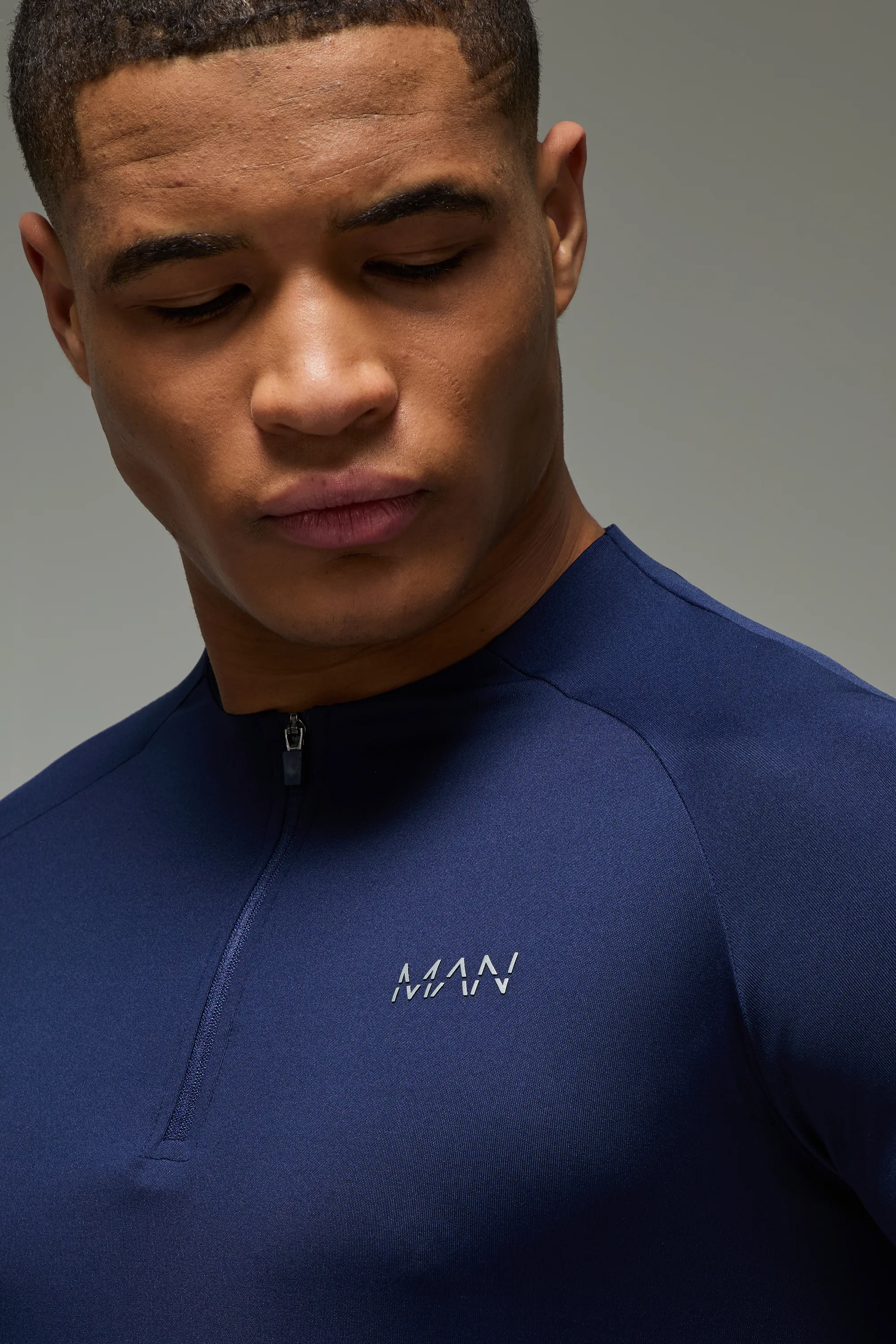 Man Active Muscle Fit Crew Neck 1/4 Zip 3 Man Active Muscle Fit Crew Neck 1/4 Zip