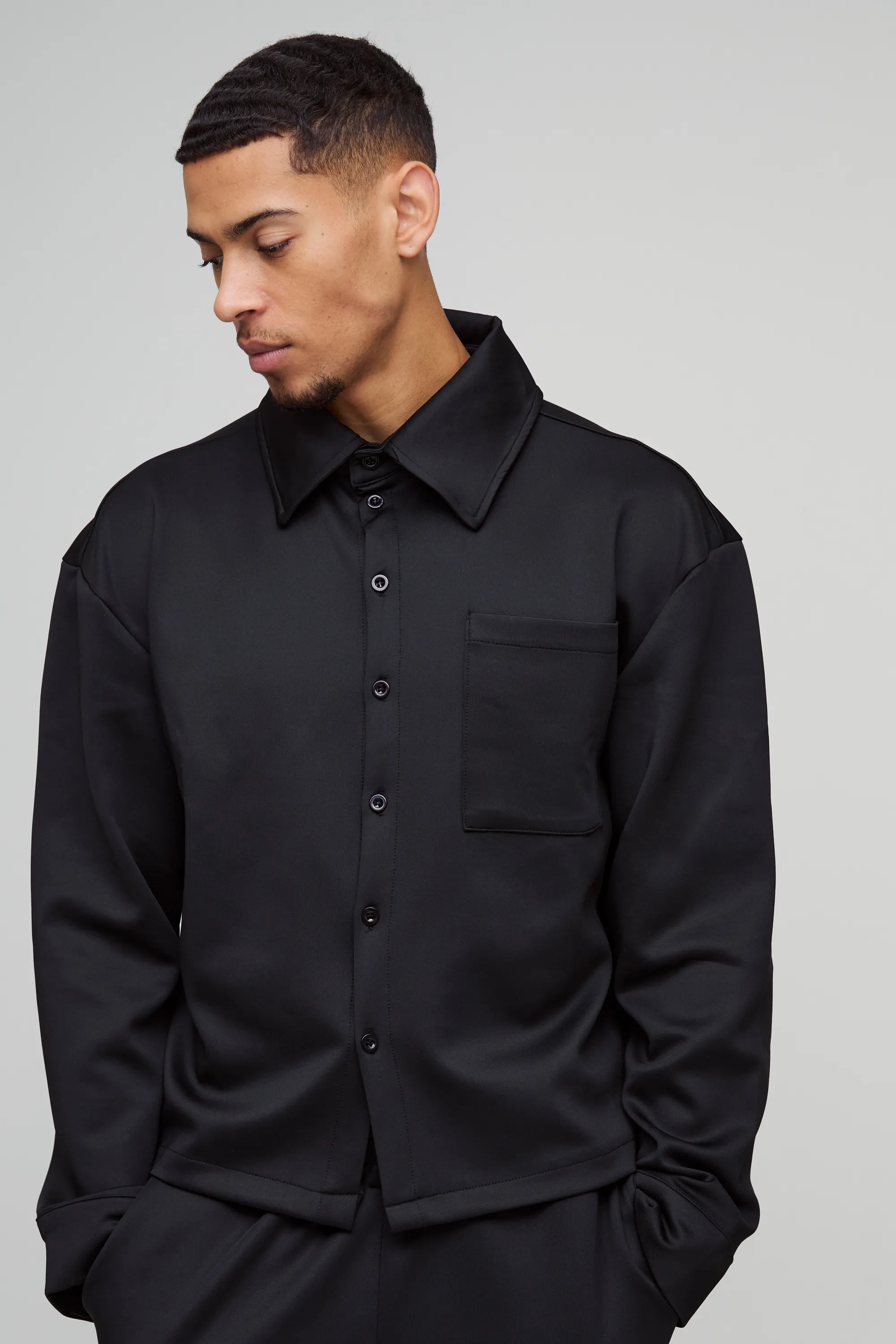 Boxy Fit Scuba Overshirt