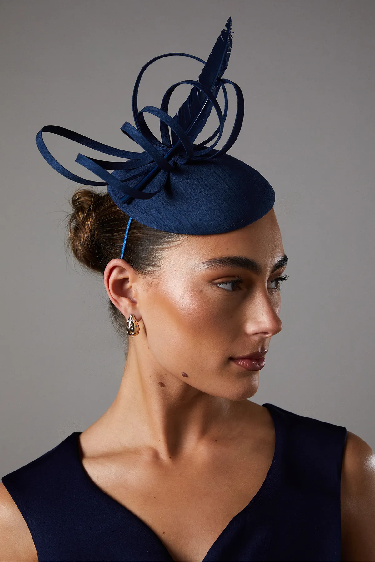 Feather And Loop Disc Fascinator