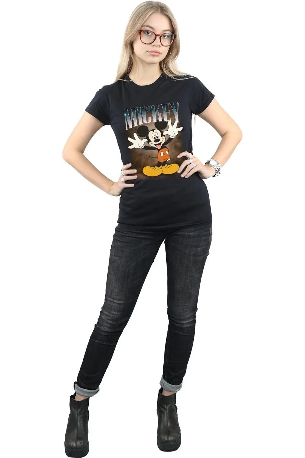 Mickey Mouse Tongue Montage Cotton T-Shirt 4 Mickey Mouse Tongue Montage Cotton T-Shirt