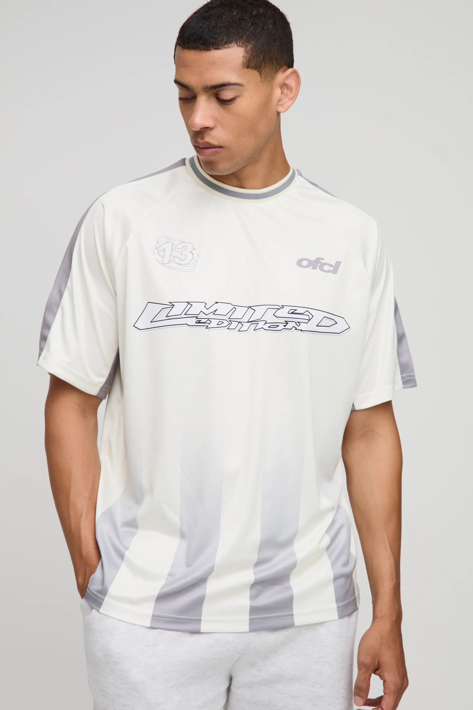 Oversized Ombre Raglan Sports Top