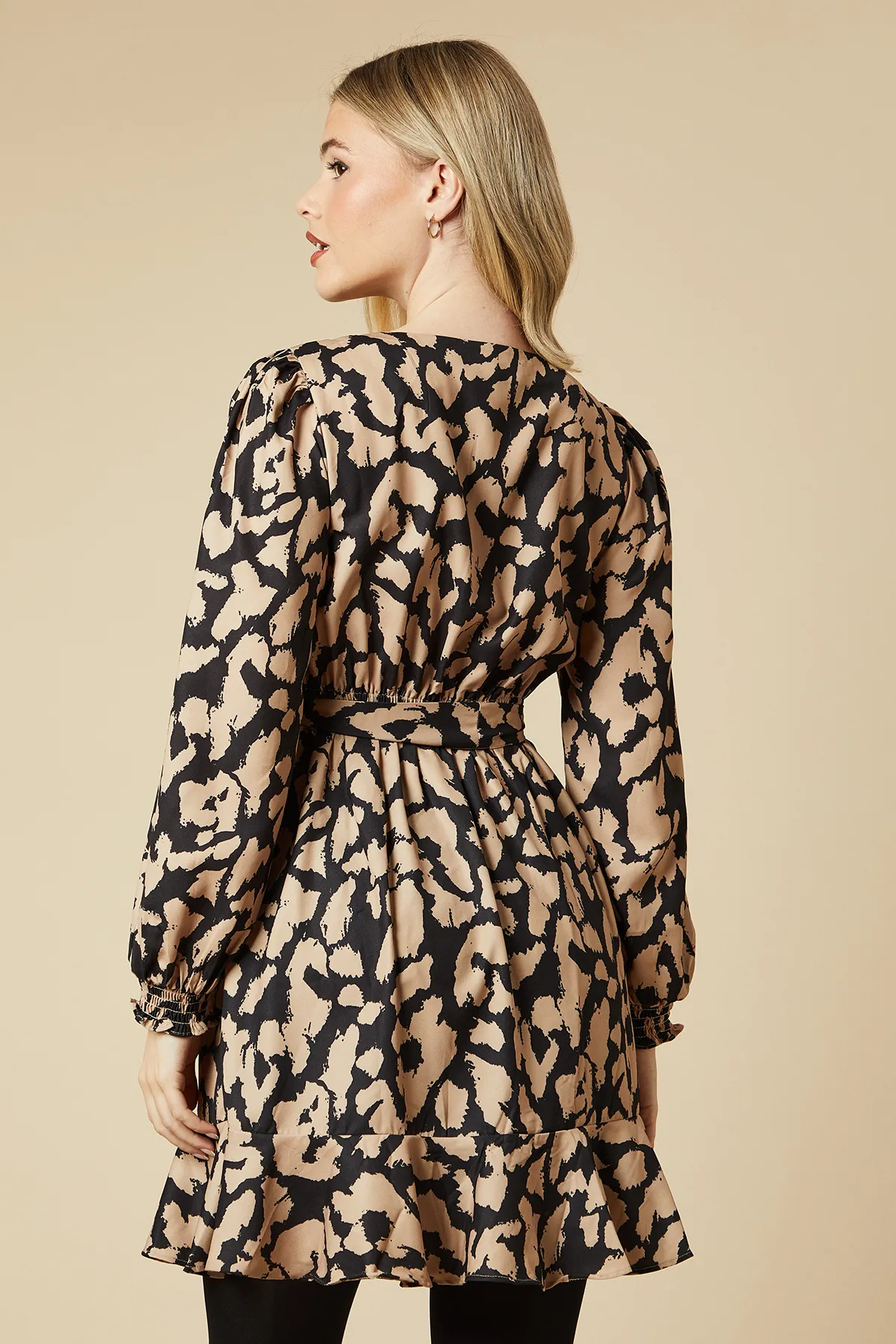 Animal Print Belted Mini Dress 3 Animal Print Belted Mini Dress