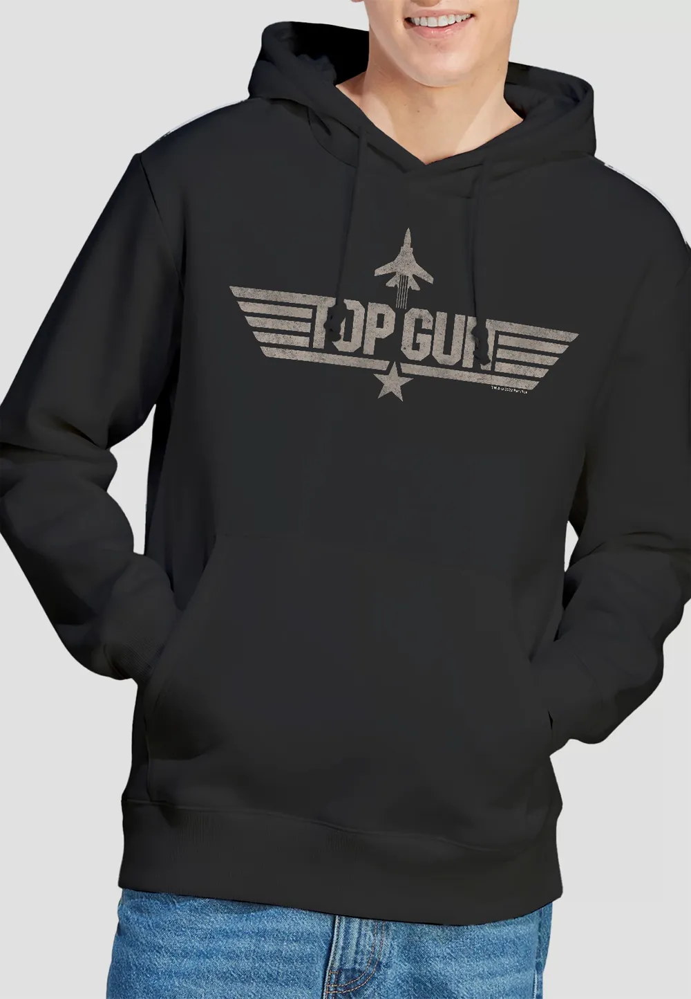 Paramount - Top Gun Monotoned Logo Hoodie, Black