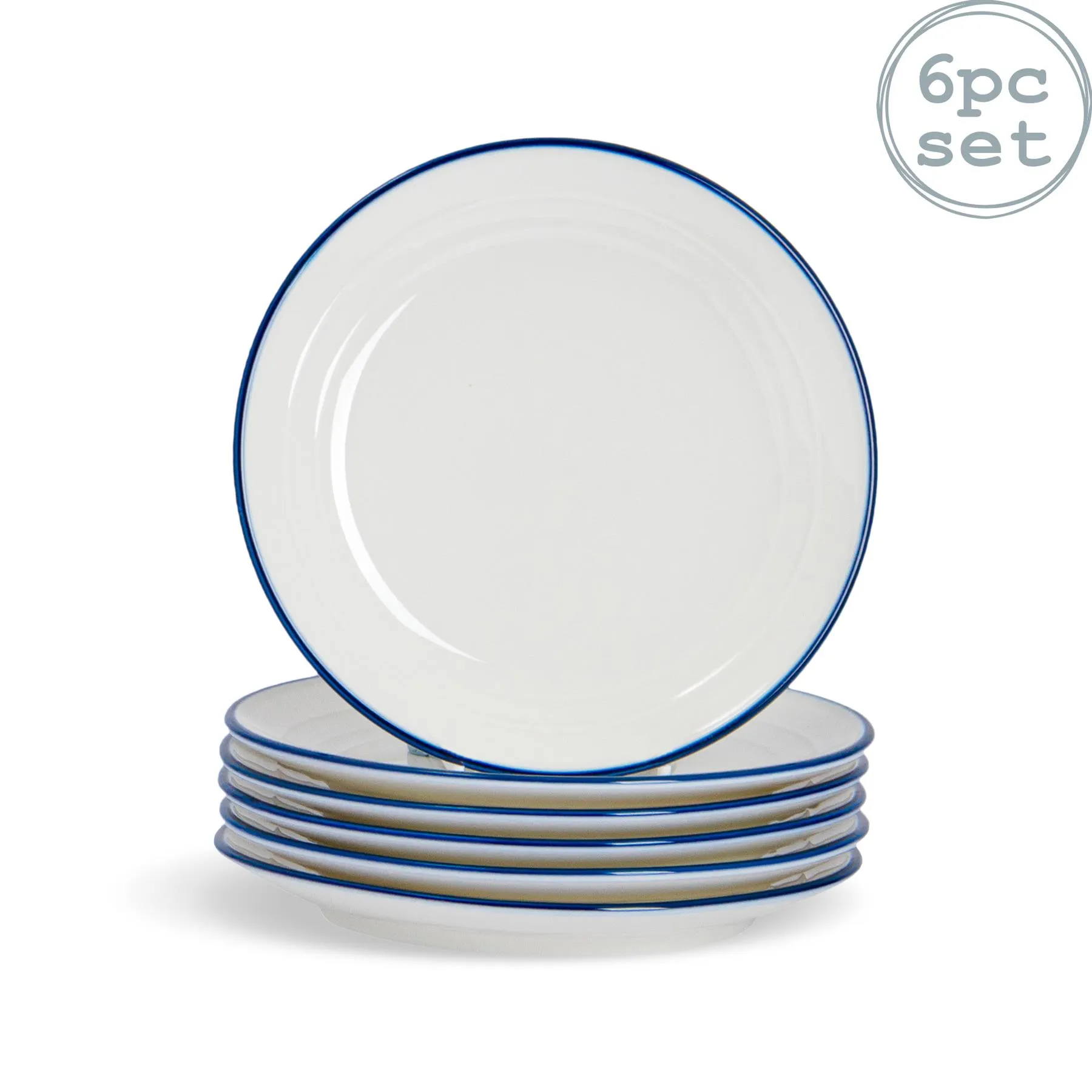 White Farmhouse Side Plates - 16cm - Pack of 6