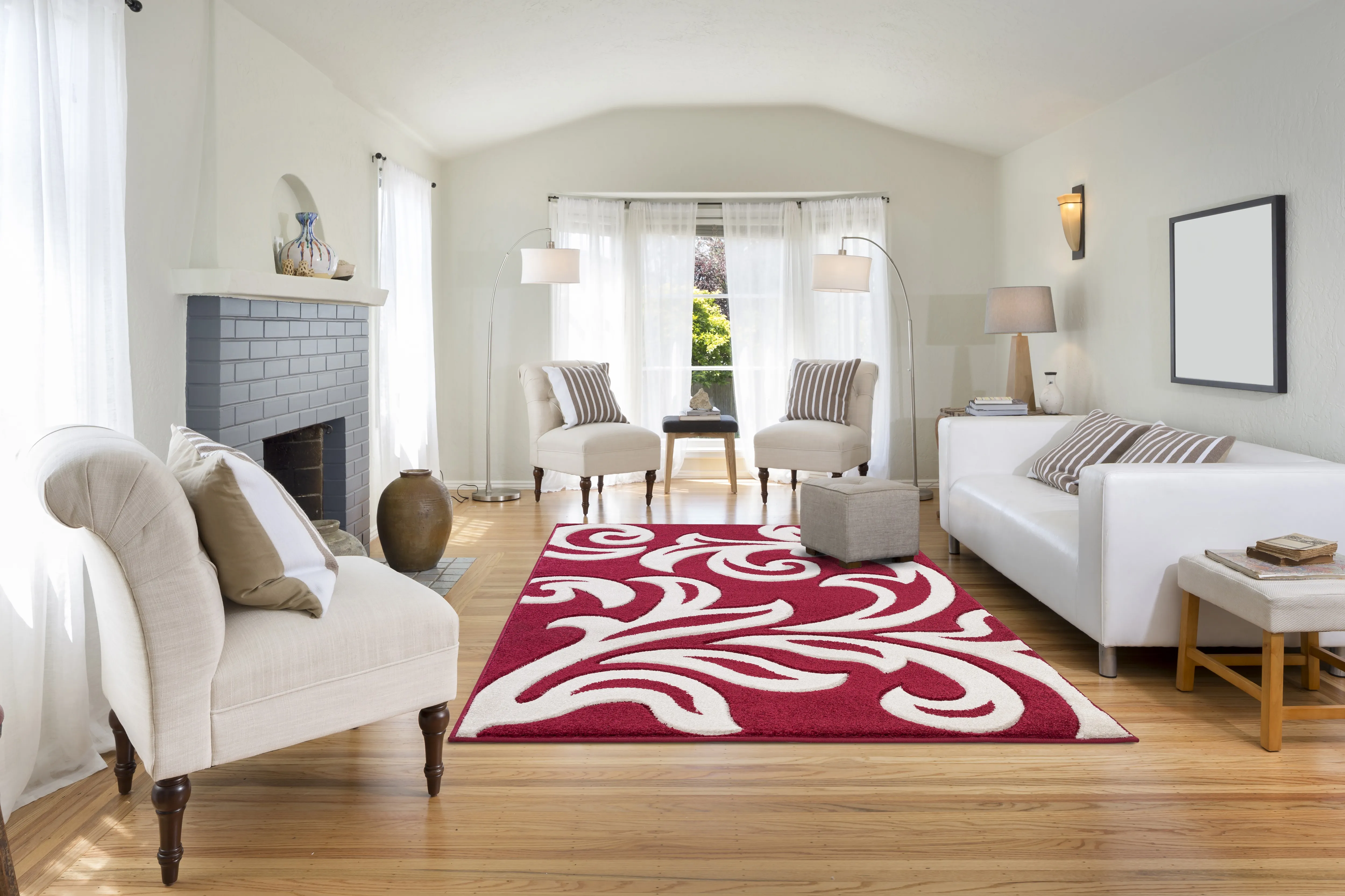 Modern Hand Carved Soft Thick Area Rug - Florence 2 Modern Hand Carved Soft Thick Area Rug - Florence