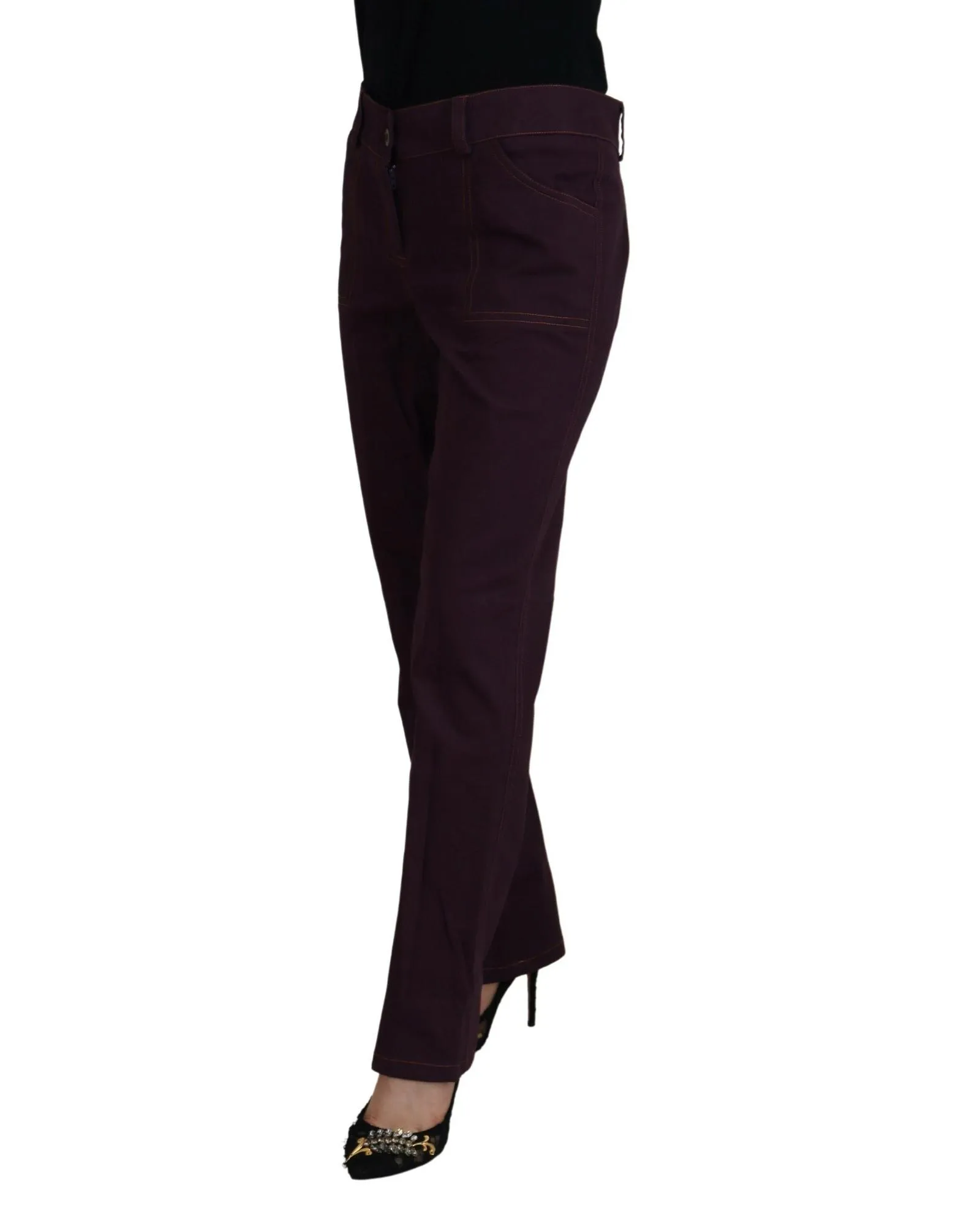 Purple Straight Leg Pants PAN74063Jeans 2 Purple Straight Leg Pants PAN74063Jeans