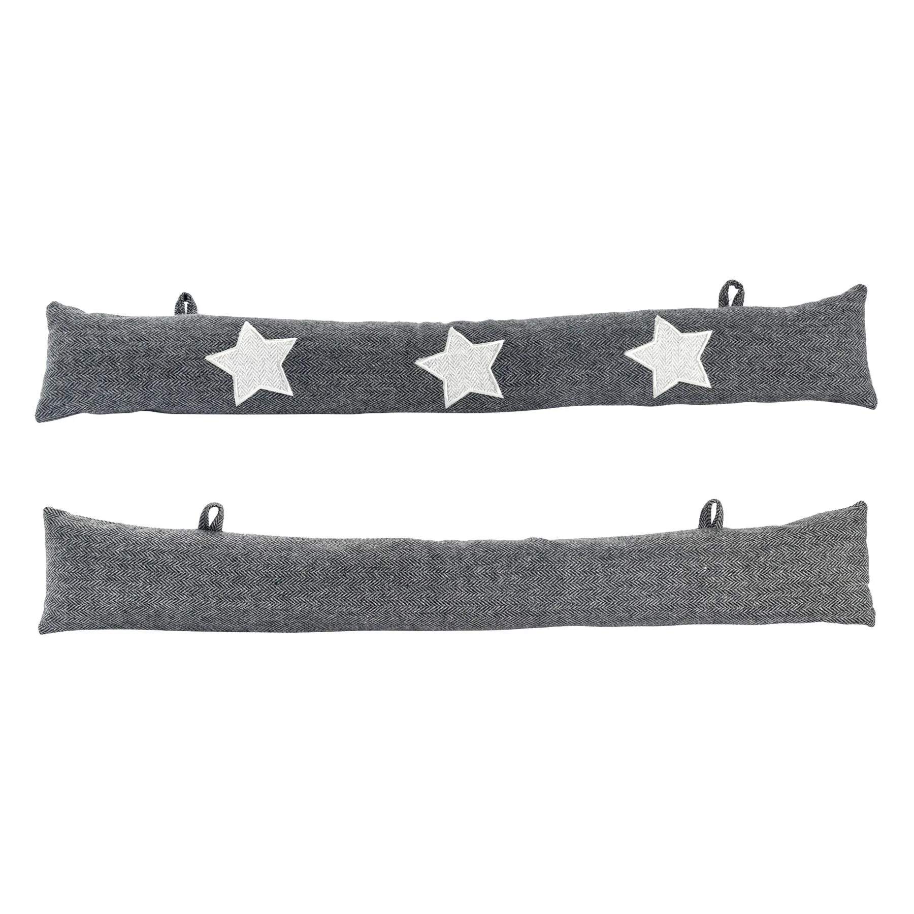 Mismatched Herringbone Draught Excluder Set - 78.5cm - Star - Pack of 2