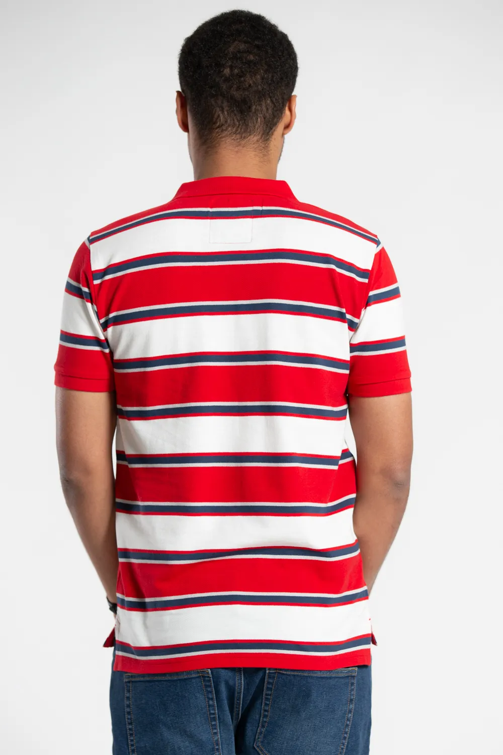 Cotton Striped Short-Sleeve Polo Shirt 2 Cotton Striped Short-Sleeve Polo Shirt