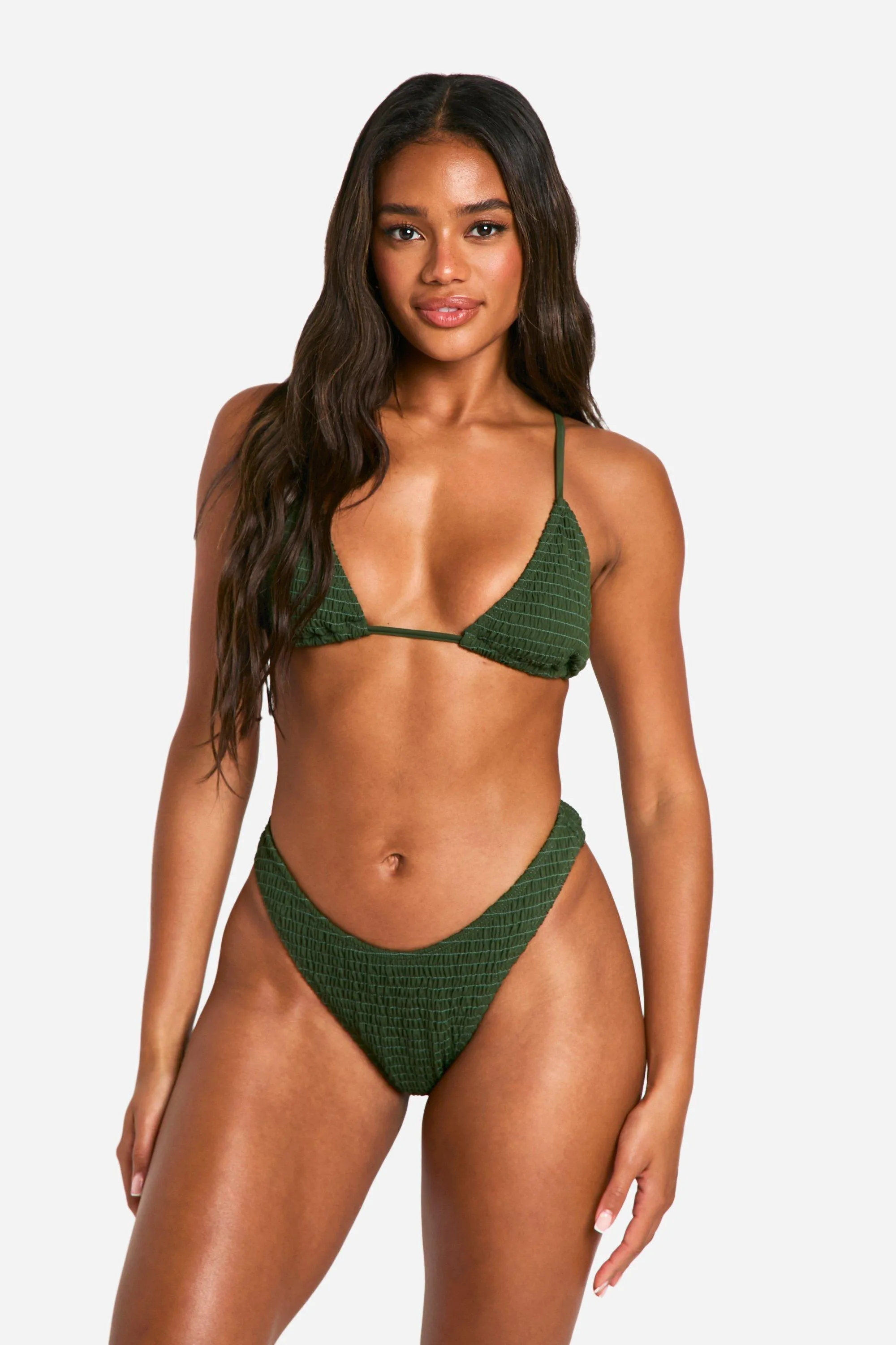 Seersucker Triangle Bikini Top 3 Seersucker Triangle Bikini Top