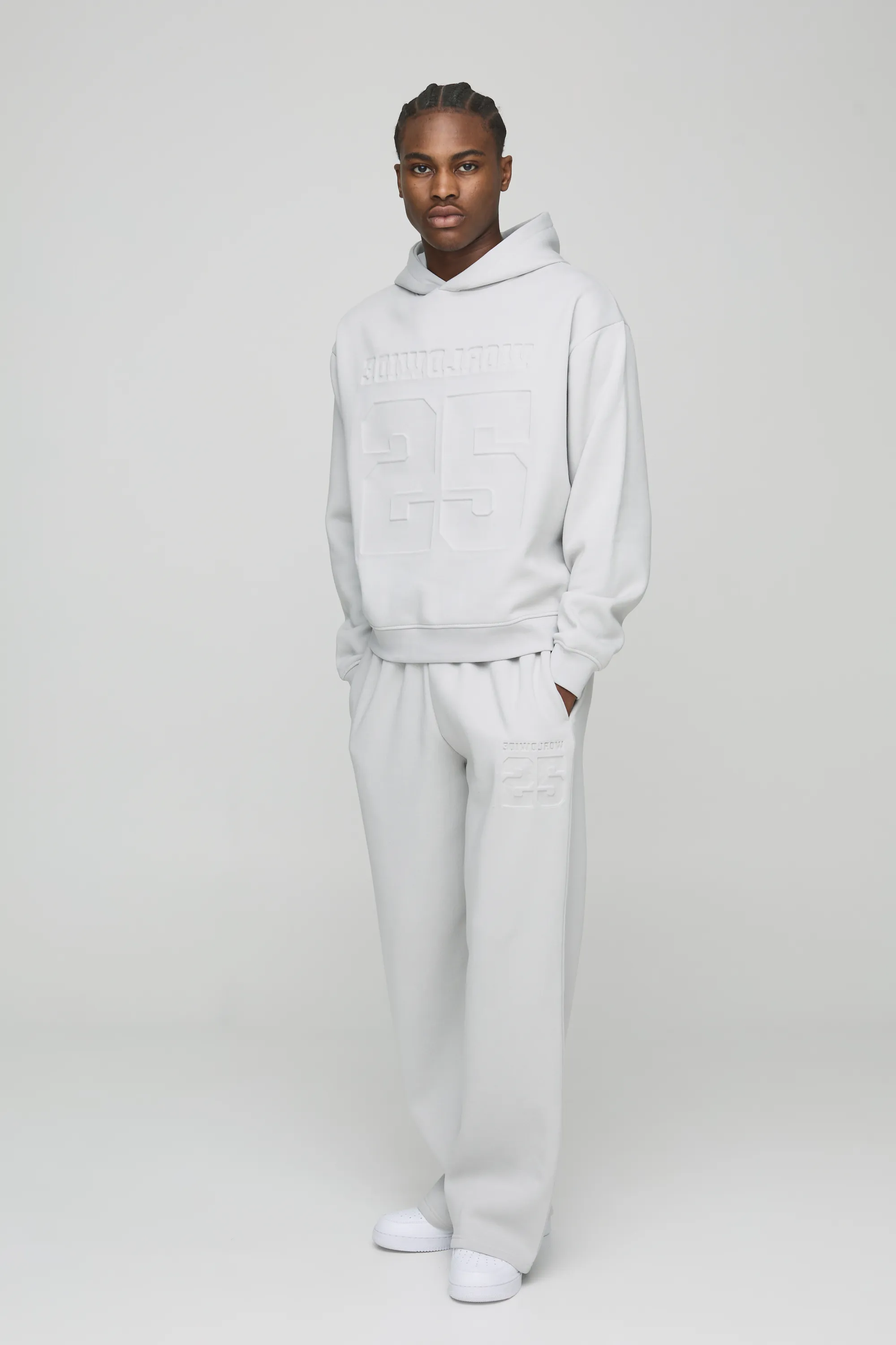 Oversized Boxy Varsity 25 Debossed Hooded Tracksuit 1 Oversized Boxy Varsity 25 Debossed Hooded Tracksuit