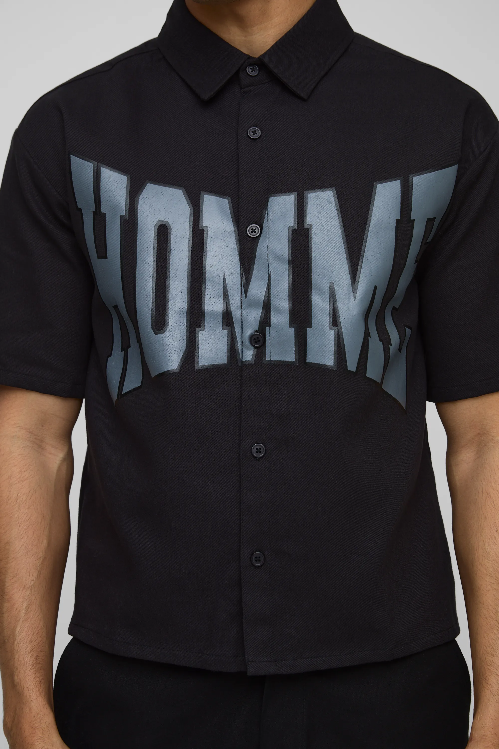 Oversized Boxy Homme Collared Shirt 3 Oversized Boxy Homme Collared Shirt