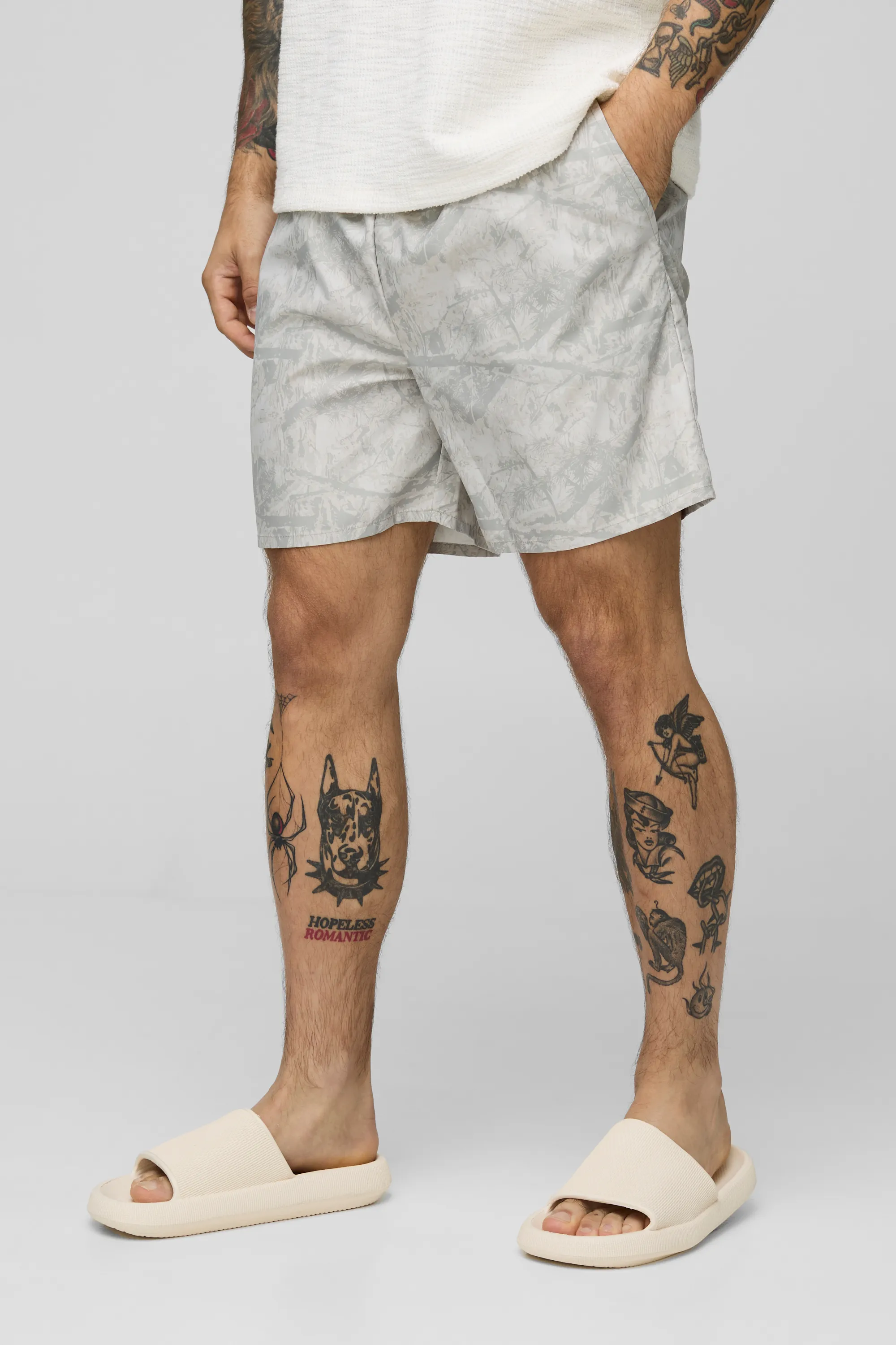 Camo Leaf Mid Length Swim Short 1 Camo Leaf Mid Length Swim Short