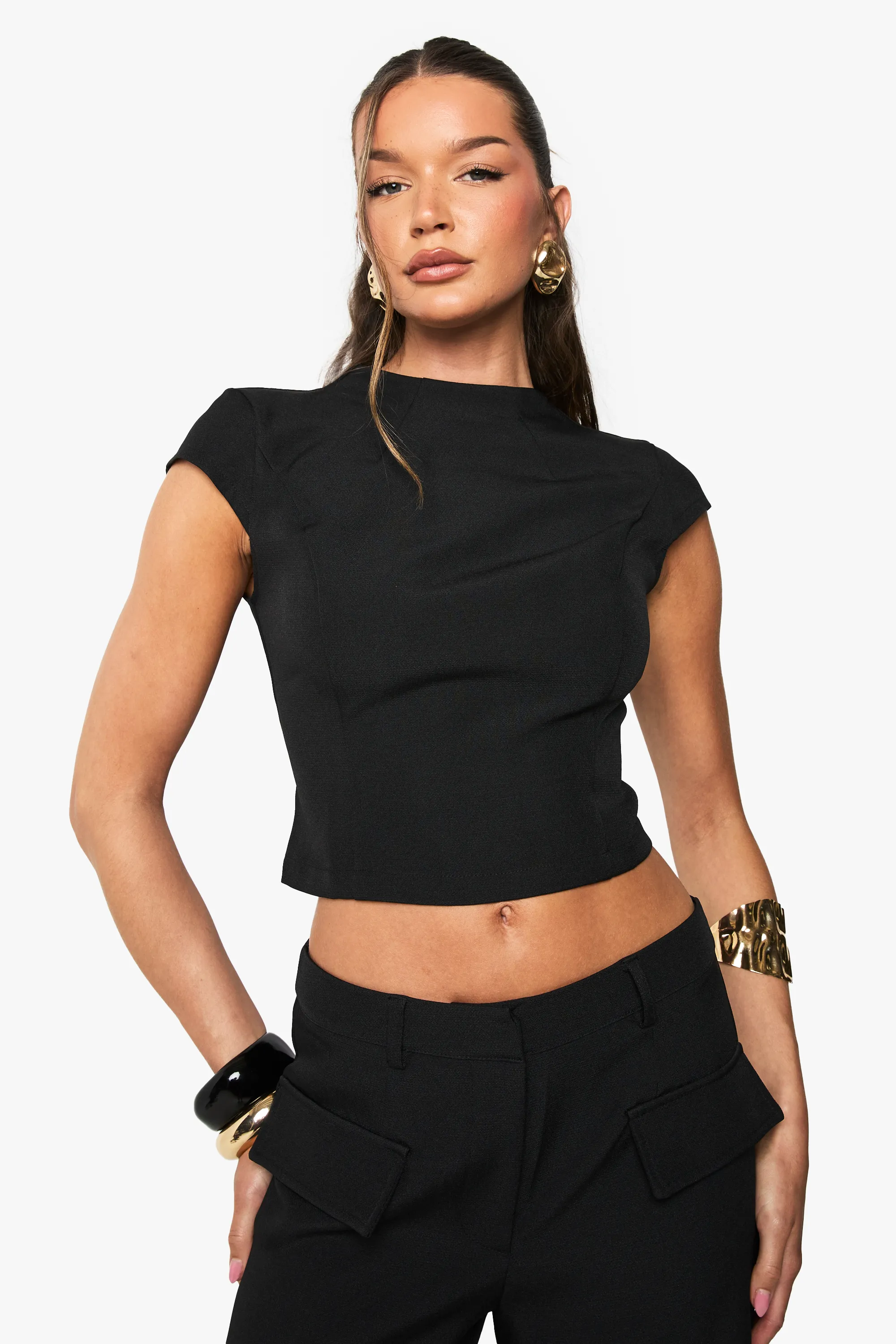 High Neck Tailored Top 1 High Neck Tailored Top