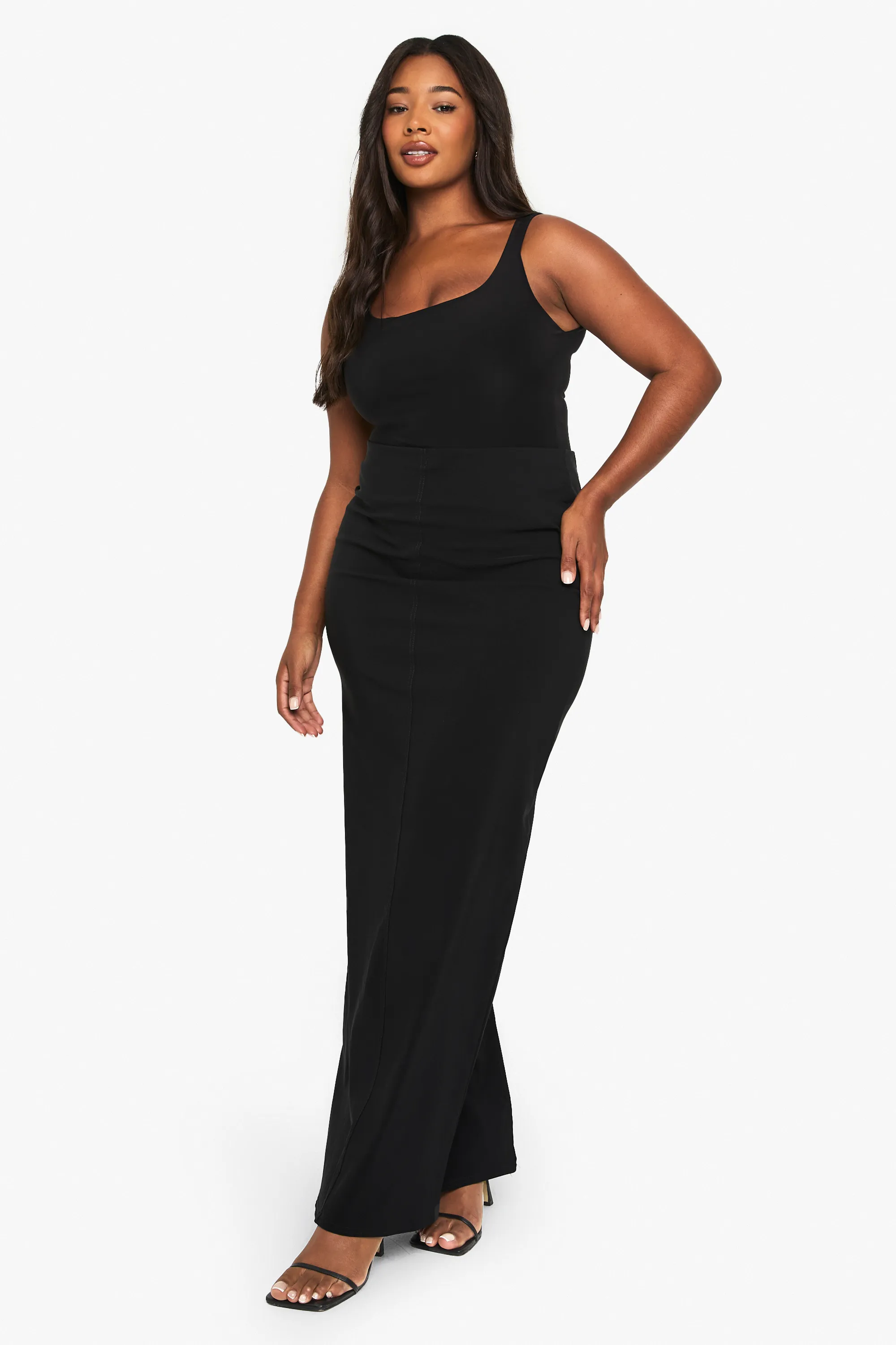 Plus Bengaline Column Maxi Skirt 3 Plus Bengaline Column Maxi Skirt