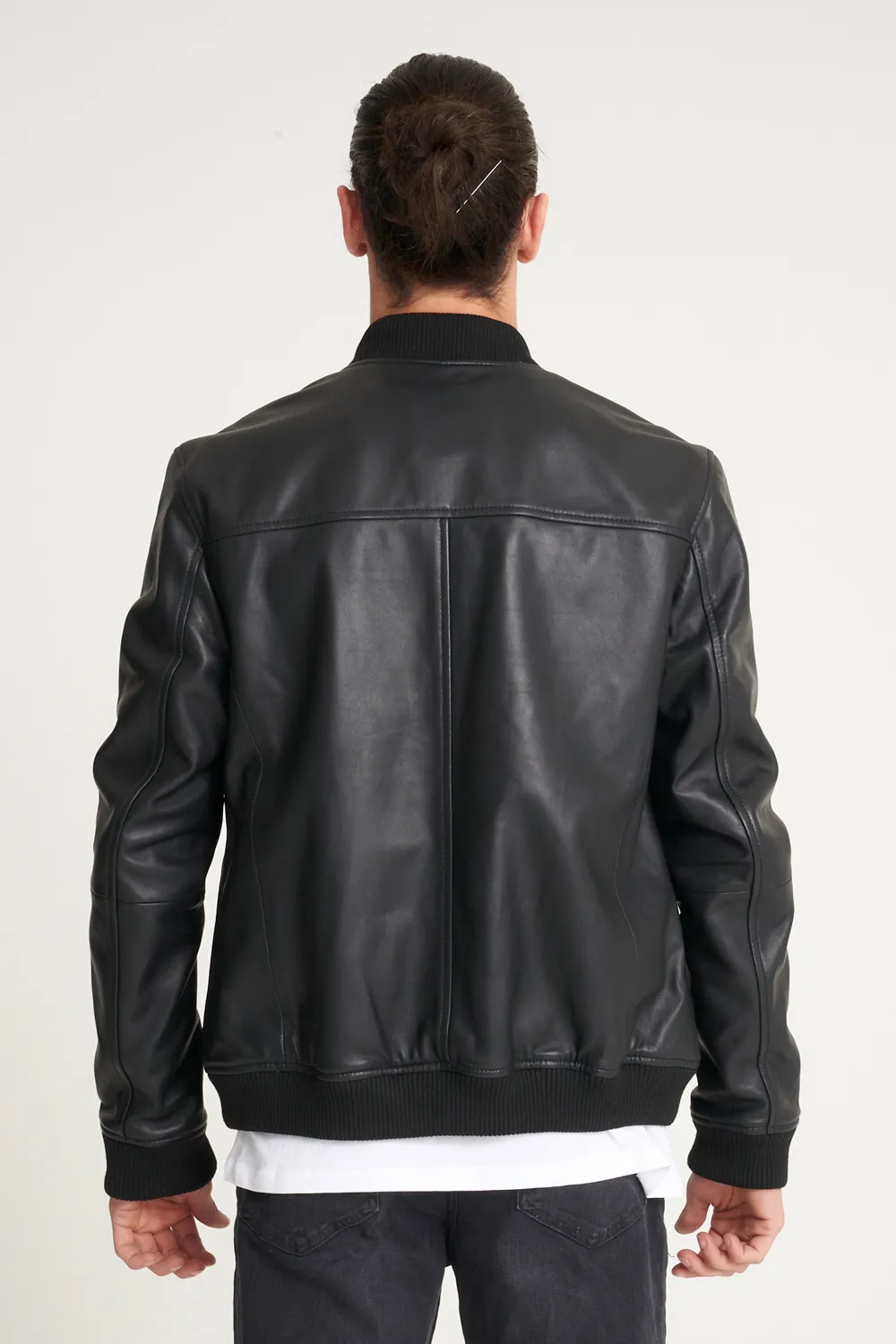 Fine Milled Leather Bomber Jacket 4 Fine Milled Leather Bomber Jacket