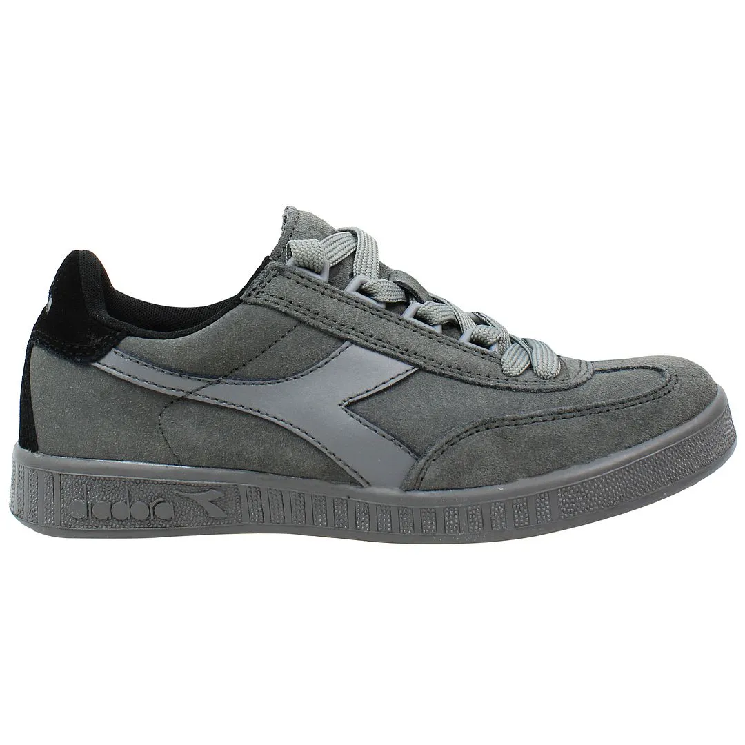 B.Original Lace Up Suede Low Top Grey Trainers