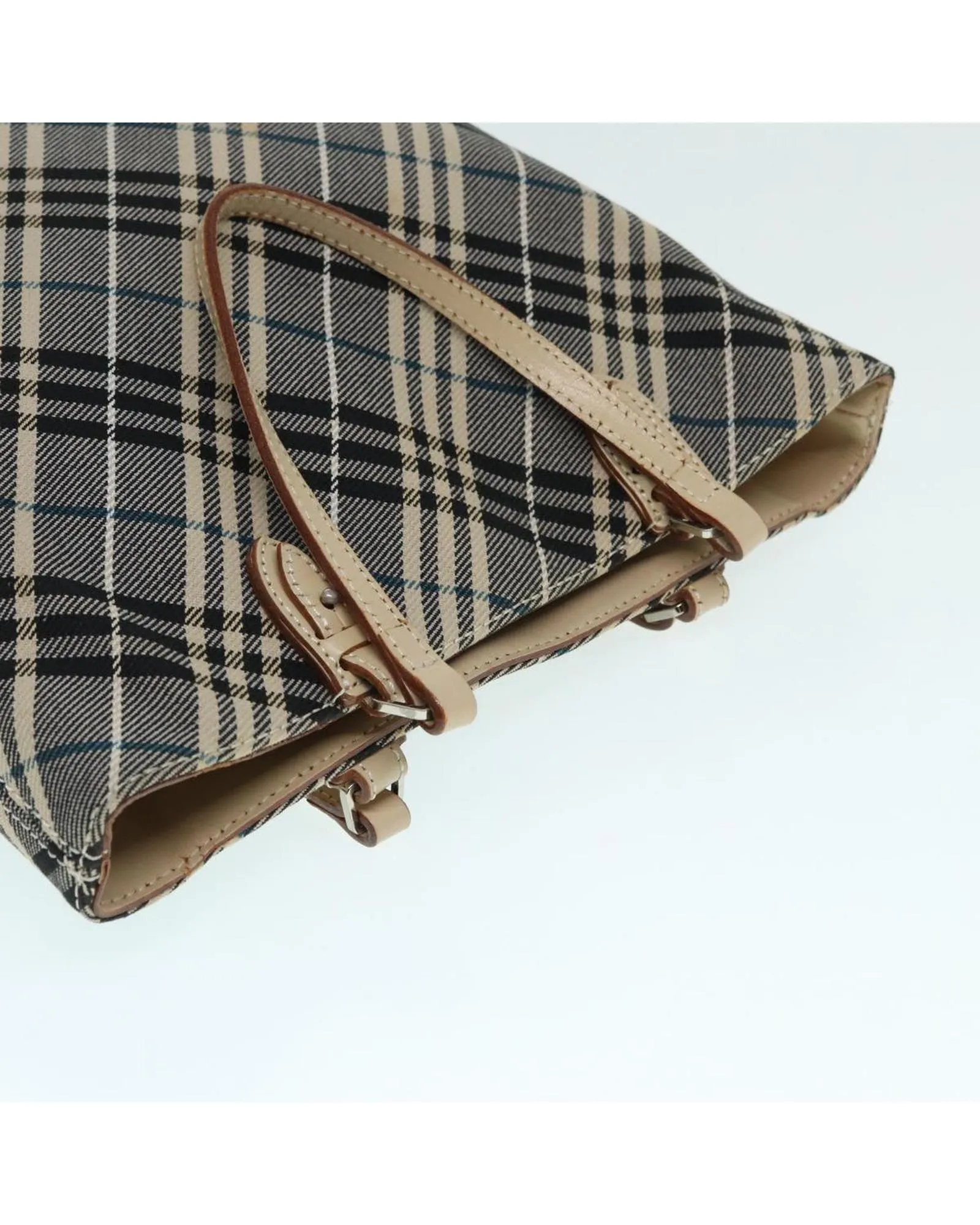 Preloved Plaid Tote Bag Casual Style- Blue 7 Preloved Plaid Tote Bag Casual Style- Blue