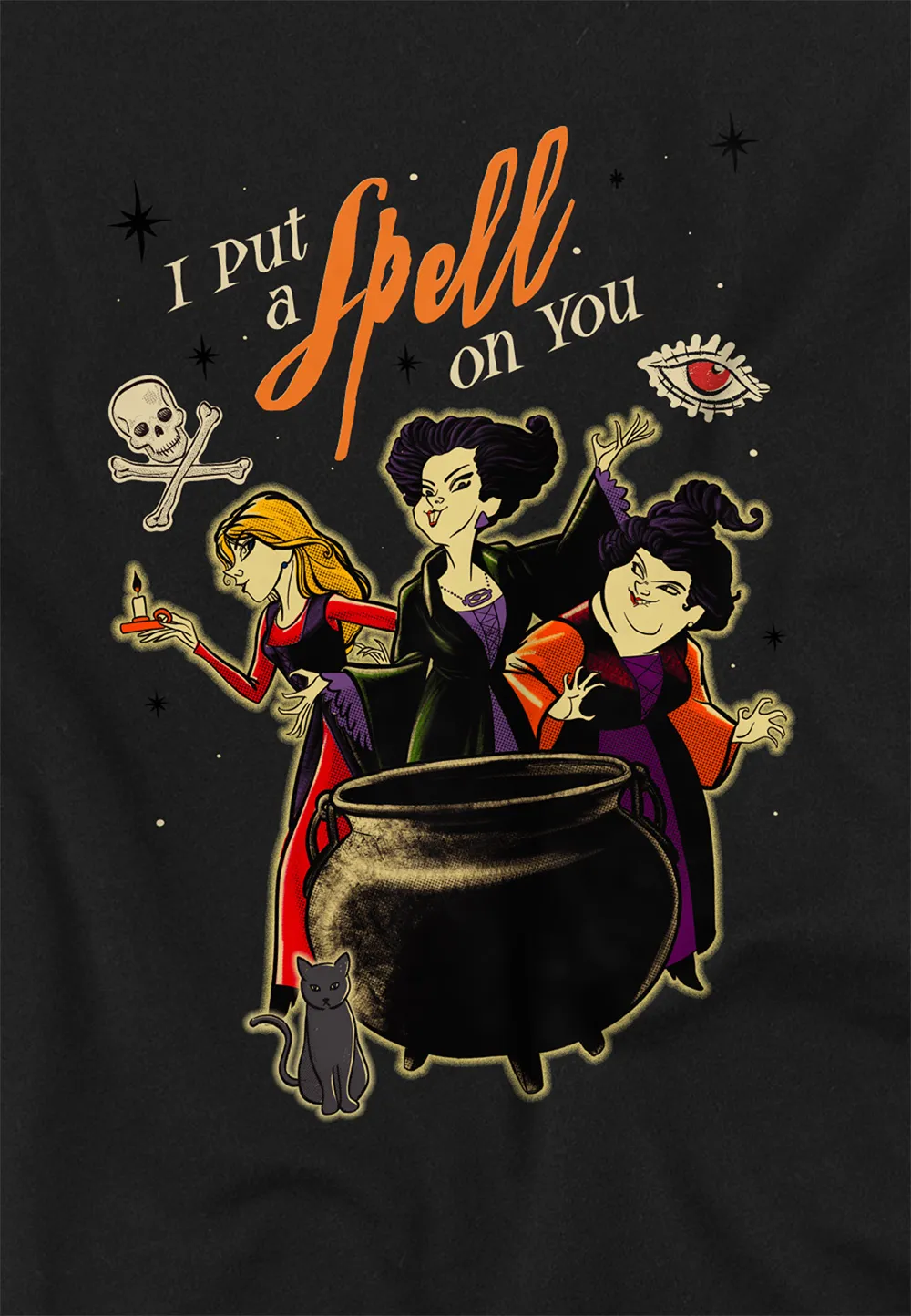 Hocus Pocus Witches Spell Long Sleeve T-Shirt, Black 2 Hocus Pocus Witches Spell Long Sleeve T-Shirt, Black
