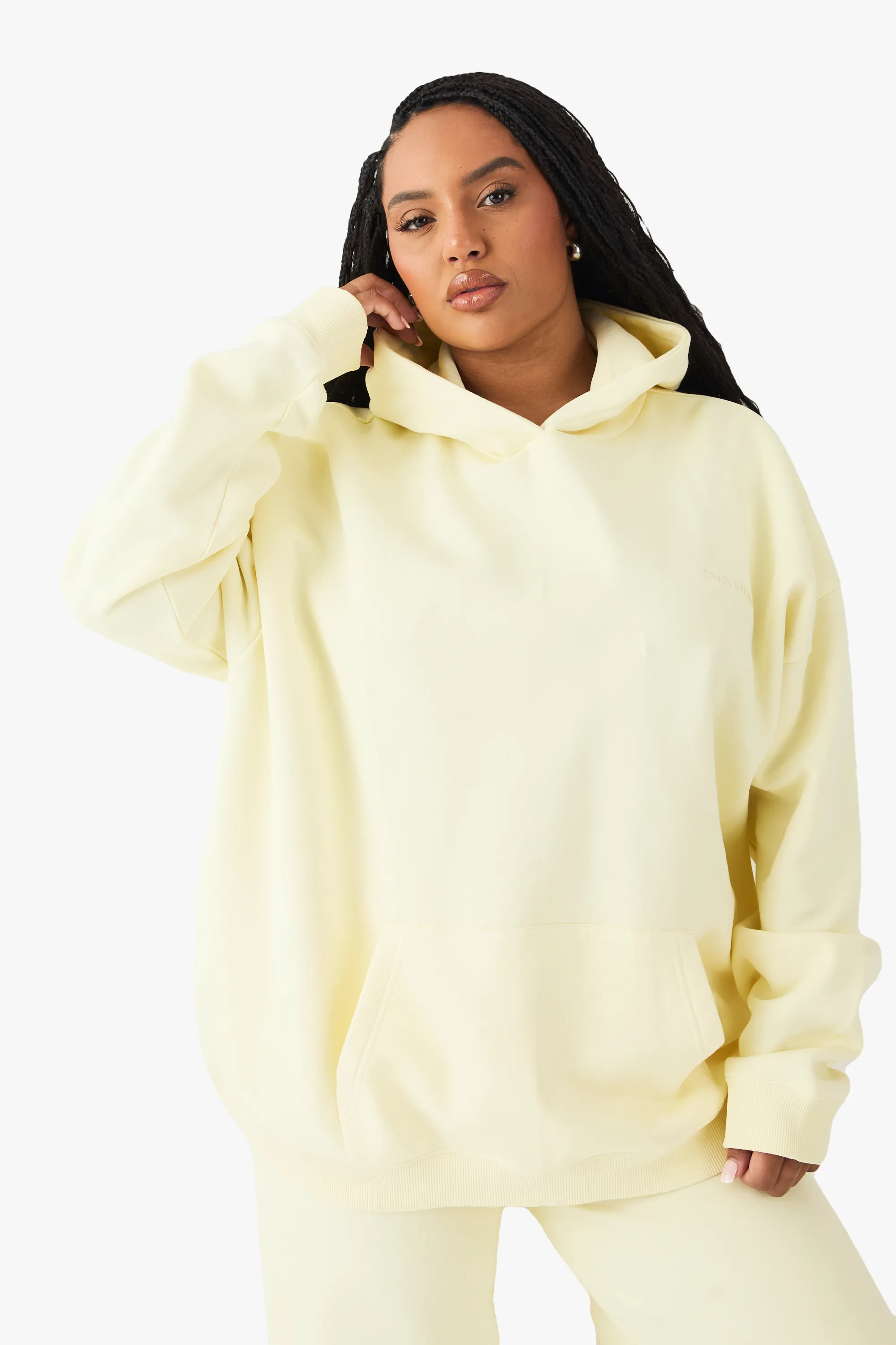 Plus DSGN Studio Embroidered Oversized Hoodie