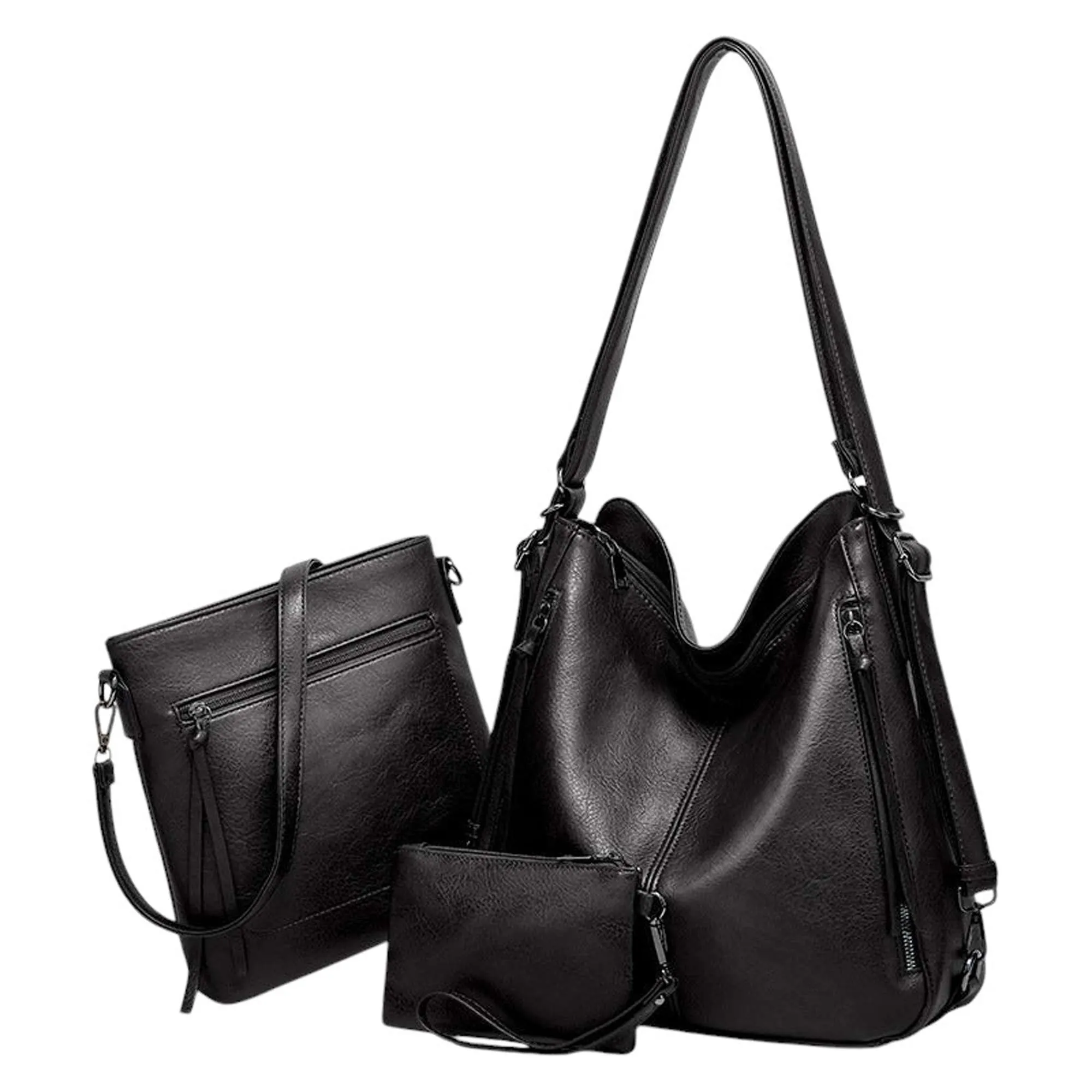 Multifunctional3-Piece Set Tote/BackpackShoulder Handbag With Purse Bag