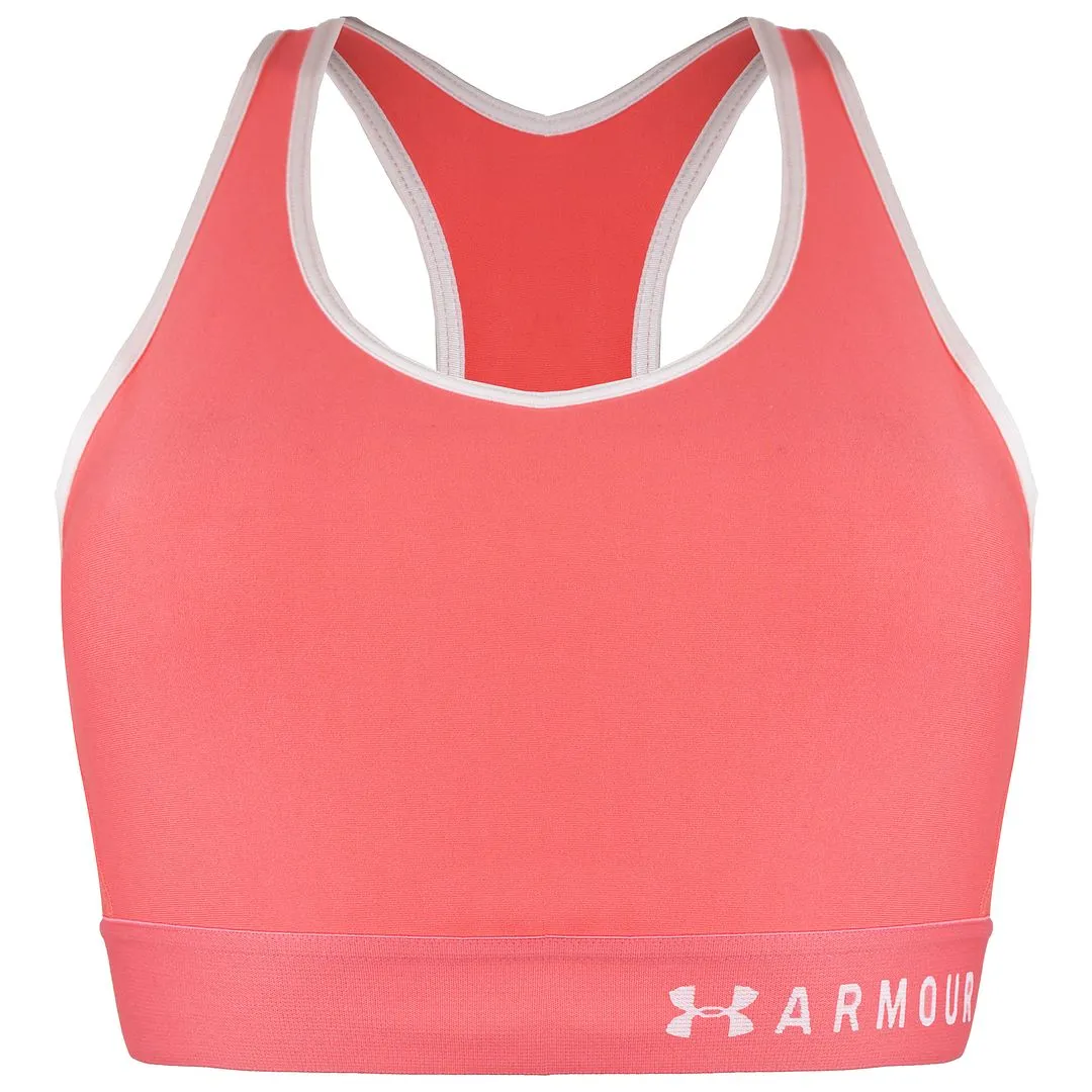HeatGear Mid Keyhole Pink Sports Bra