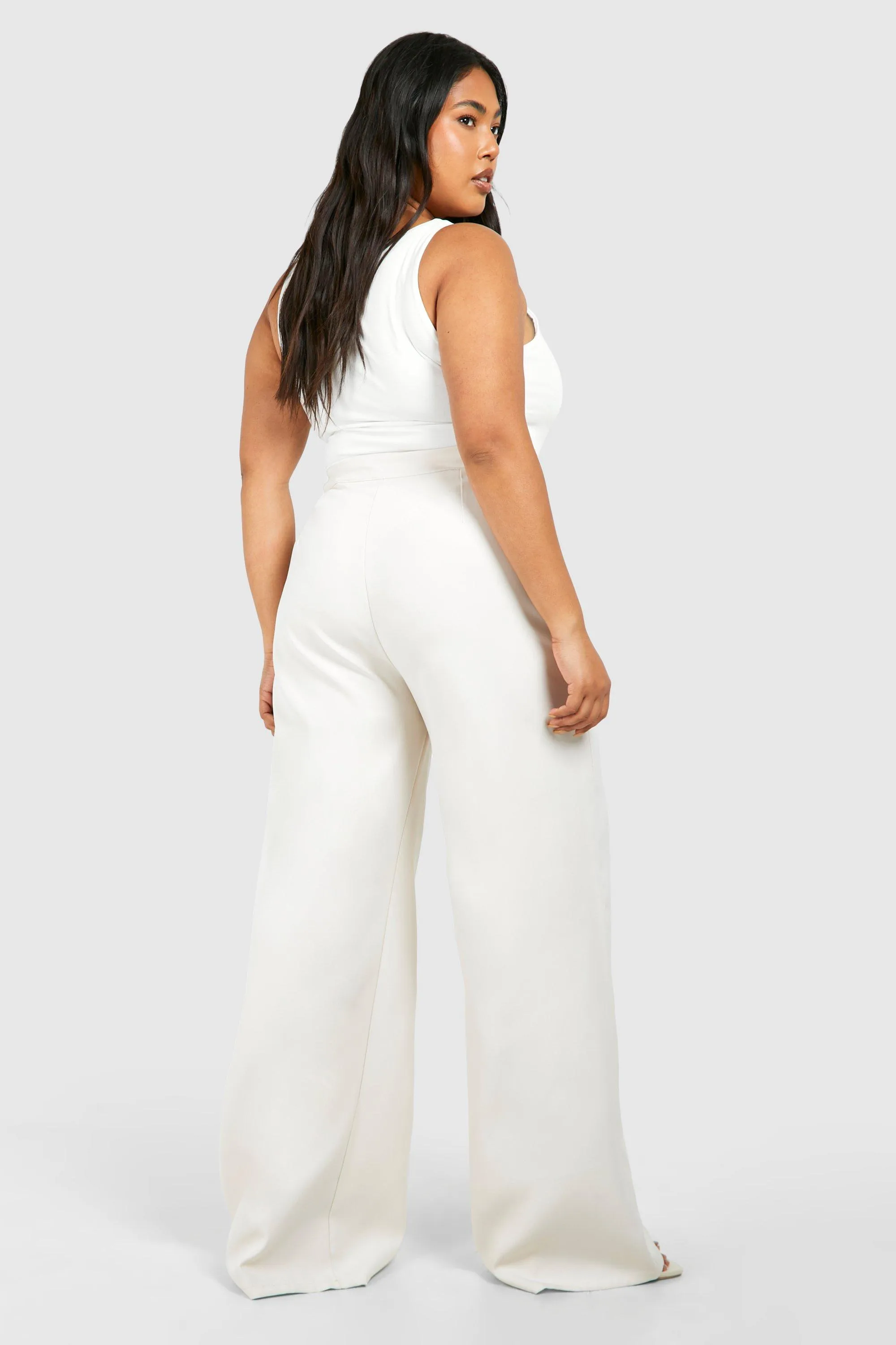 Plus Woven Tailored Wide Leg Trouser 2 Plus Woven Tailored Wide Leg Trouser