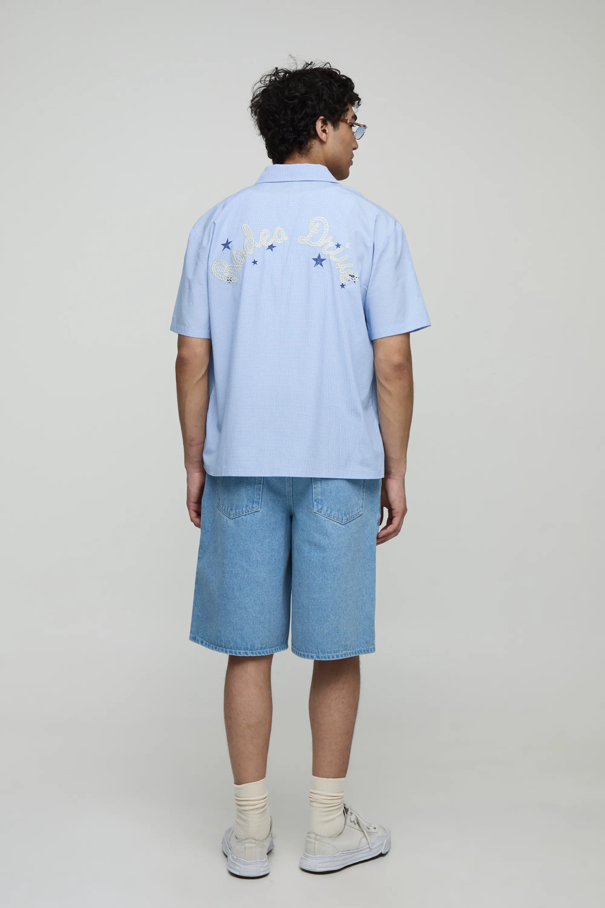 Oversized Embroidered Western Check Shirt 2 Oversized Embroidered Western Check Shirt