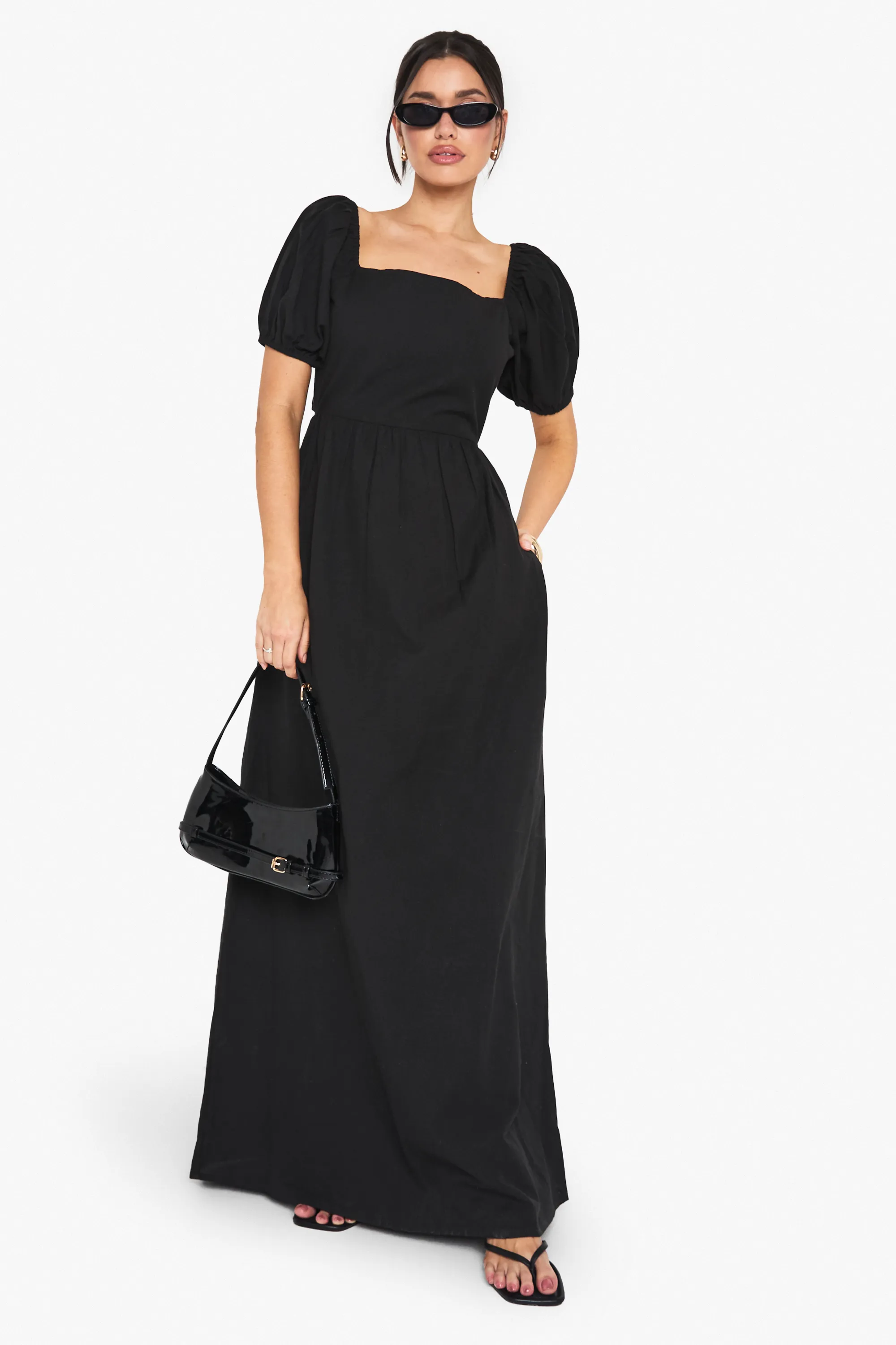Tall Linen Puff Sleeve Maxi Dress 1 Tall Linen Puff Sleeve Maxi Dress