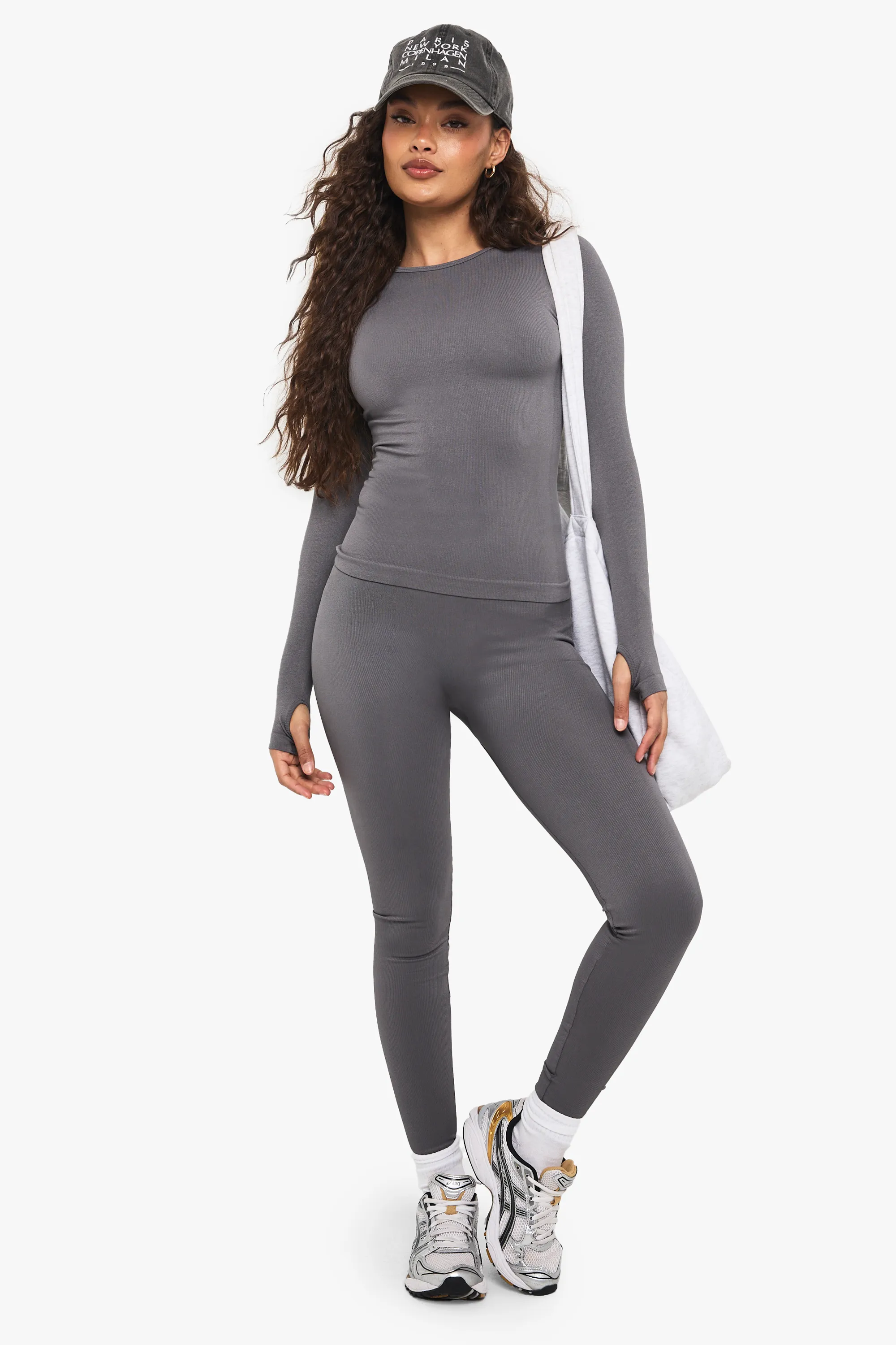 Boohoo Basics Seamless Rib Long Sleeve Top 3 Boohoo Basics Seamless Rib Long Sleeve Top