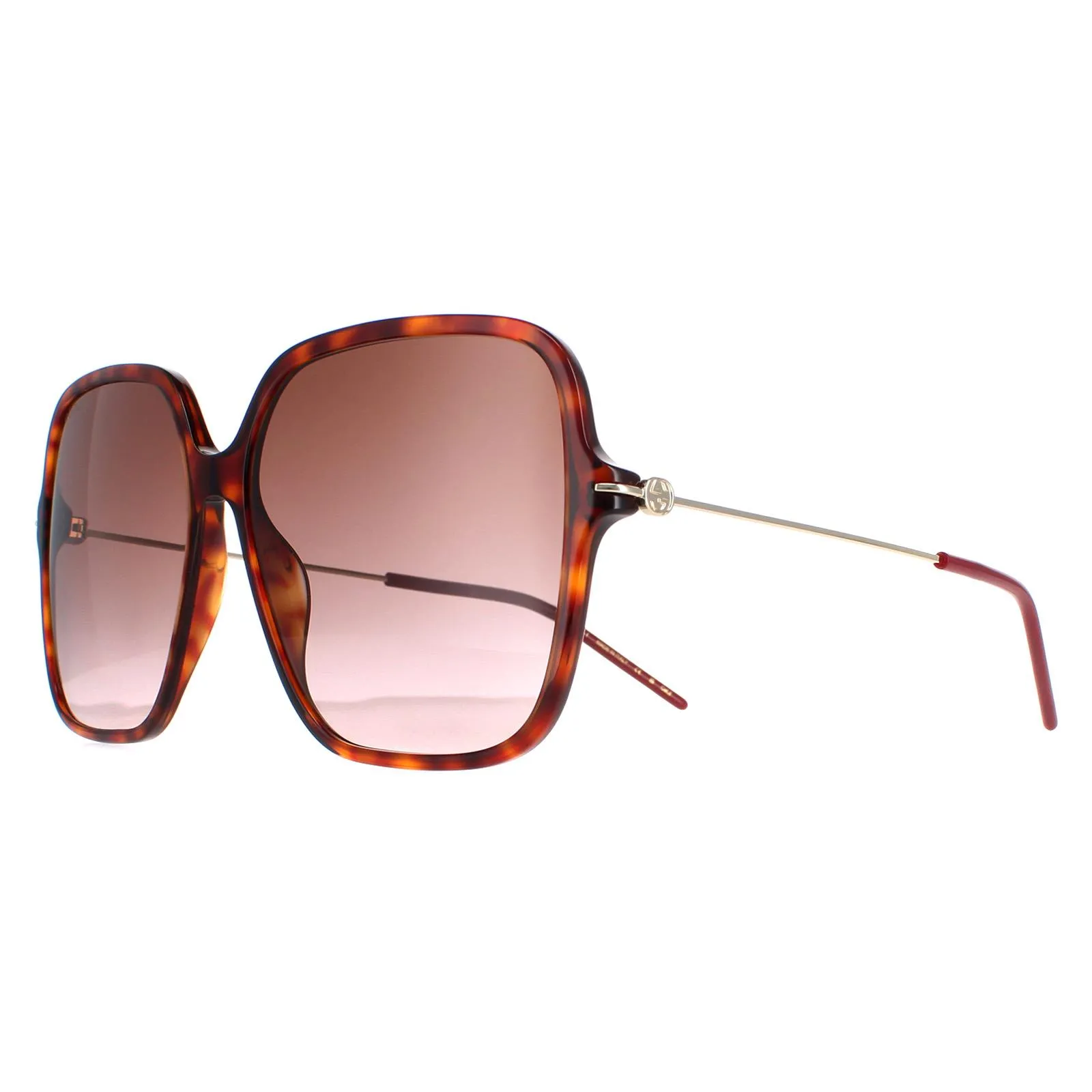 Square Dark Havana Brown Gradient GG1267S 2 Square Dark Havana Brown Gradient GG1267S