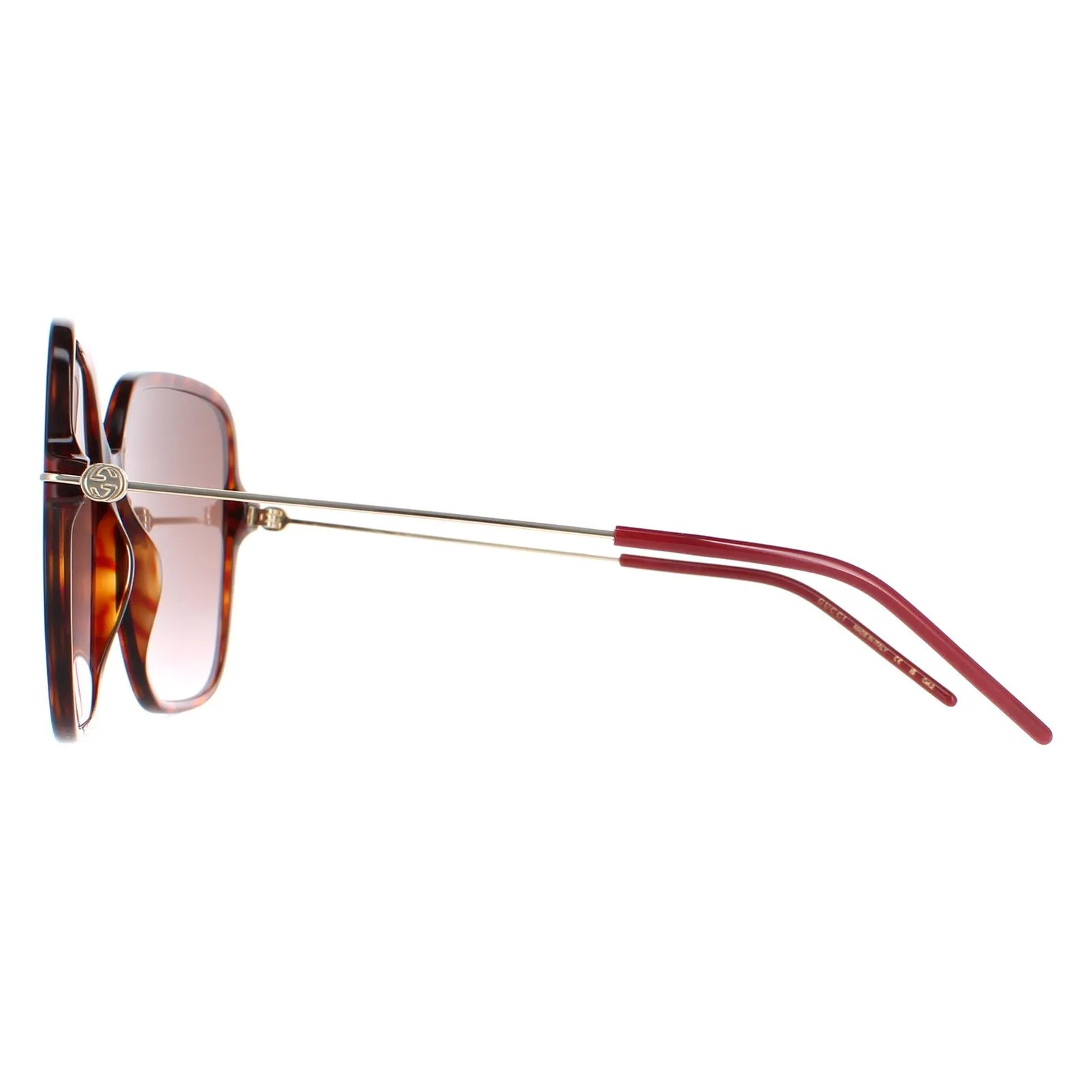 Square Dark Havana Brown Gradient GG1267S 3 Square Dark Havana Brown Gradient GG1267S