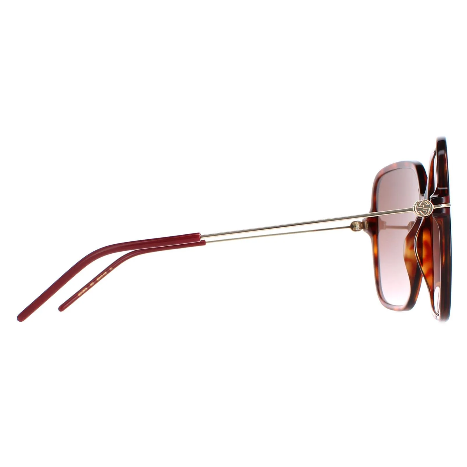 Square Dark Havana Brown Gradient GG1267S 4 Square Dark Havana Brown Gradient GG1267S