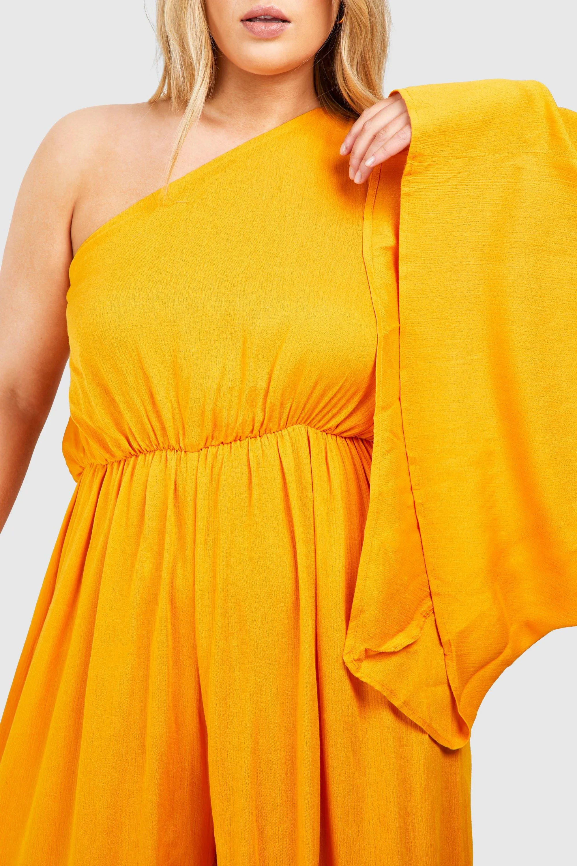 Plus Flare Sleeve Cheesecloth Jumpsuit 4 Plus Flare Sleeve Cheesecloth Jumpsuit
