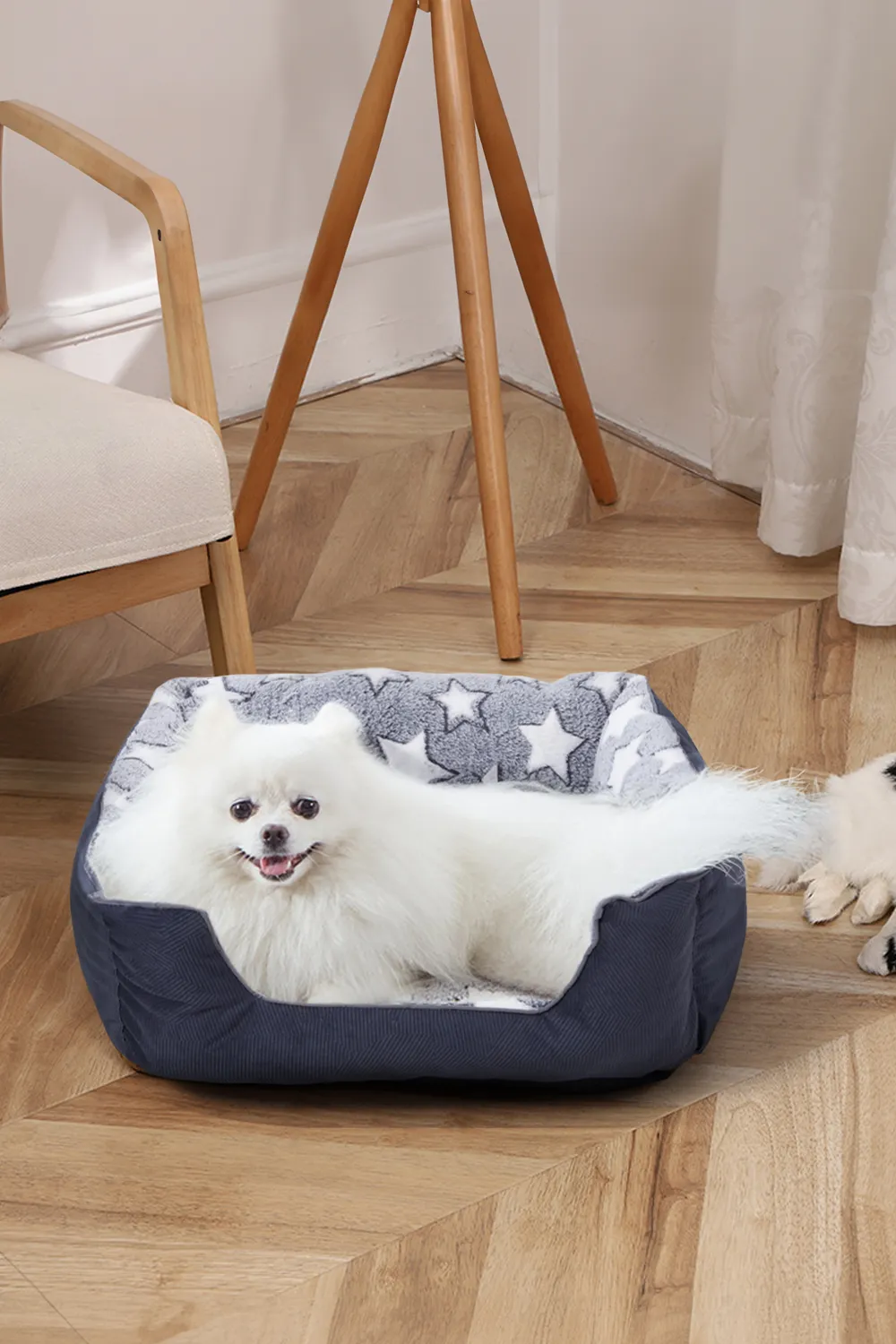 50cmx49cmx15cm Non-Slip Soft Plush Washable Pet Sleeping Bed