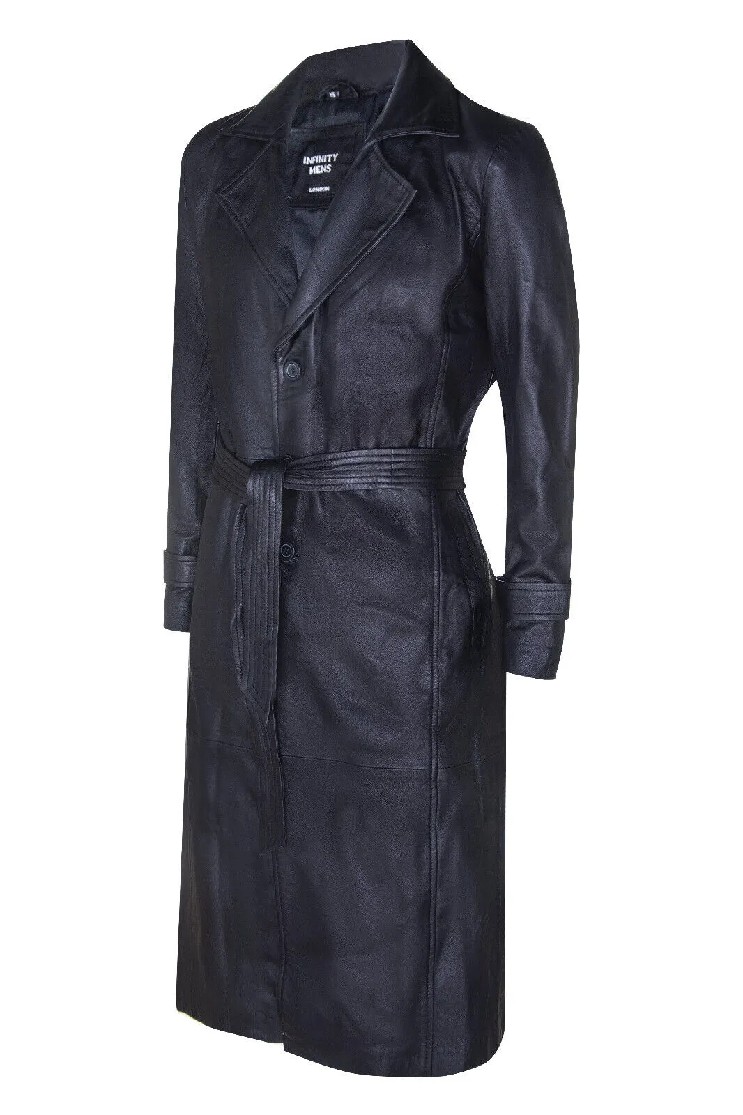 Leather Full Length Trench Coat-Appleton