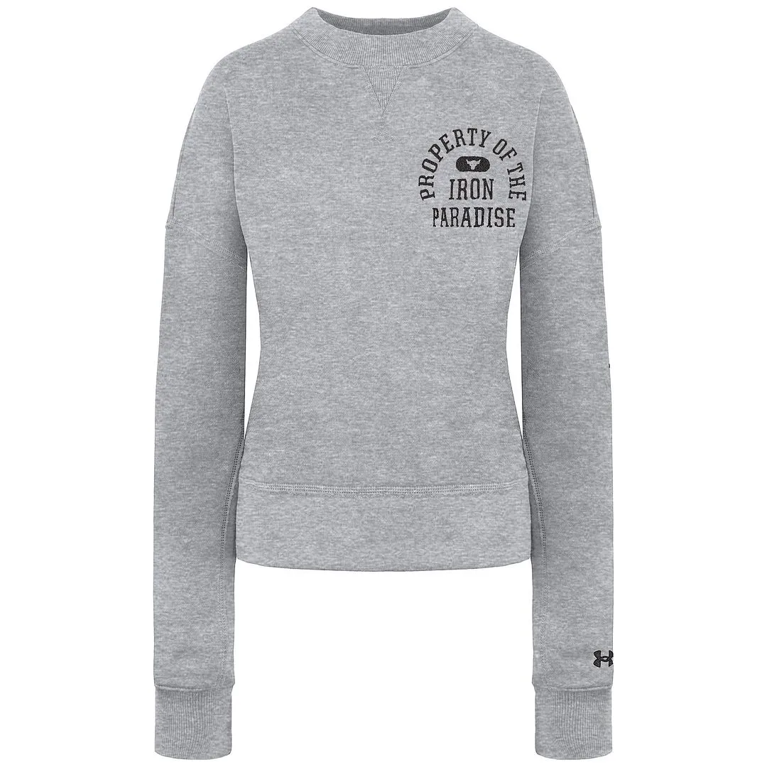 Project Rock Crew Neck Grey Fleece Sweater 1 Project Rock Crew Neck Grey Fleece Sweater