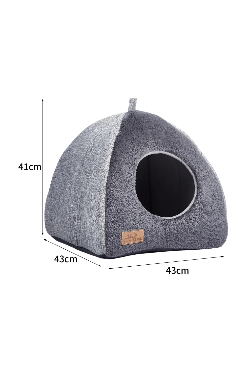 Triangular Dog Cat House with Soft Plush 6 Triangular Dog Cat House with Soft Plush