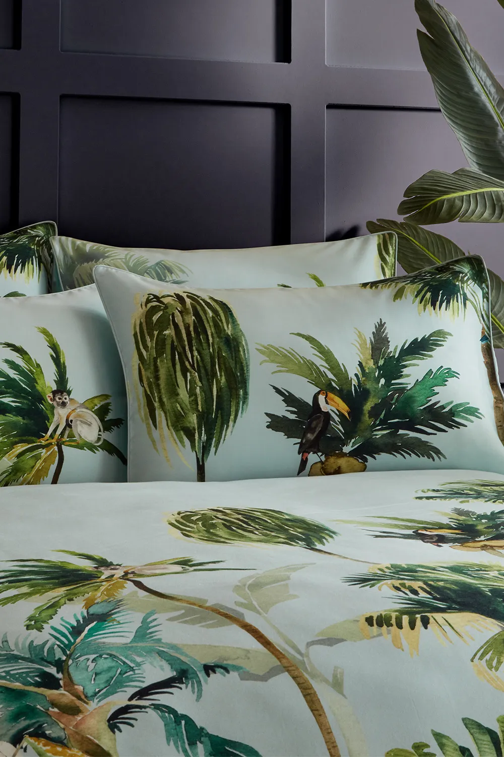 Forsteriana Palms 100% Cotton Duvet Cover Set 5 Forsteriana Palms 100% Cotton Duvet Cover Set