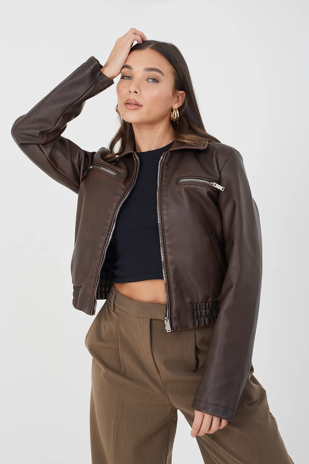 Vintage PU Short Jacket 1 Vintage PU Short Jacket