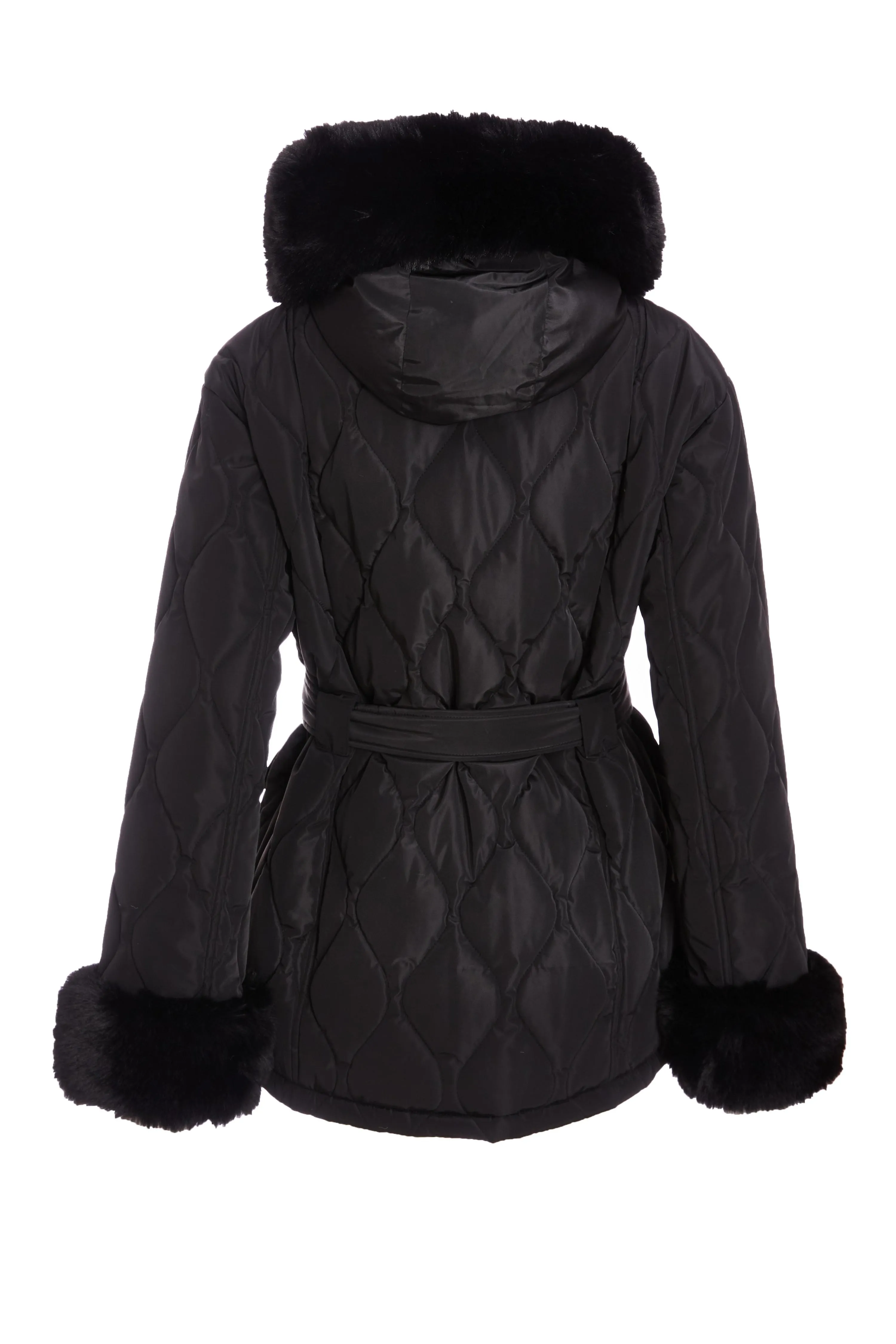 Black Faux Fur Trim Jacket 5 Black Faux Fur Trim Jacket