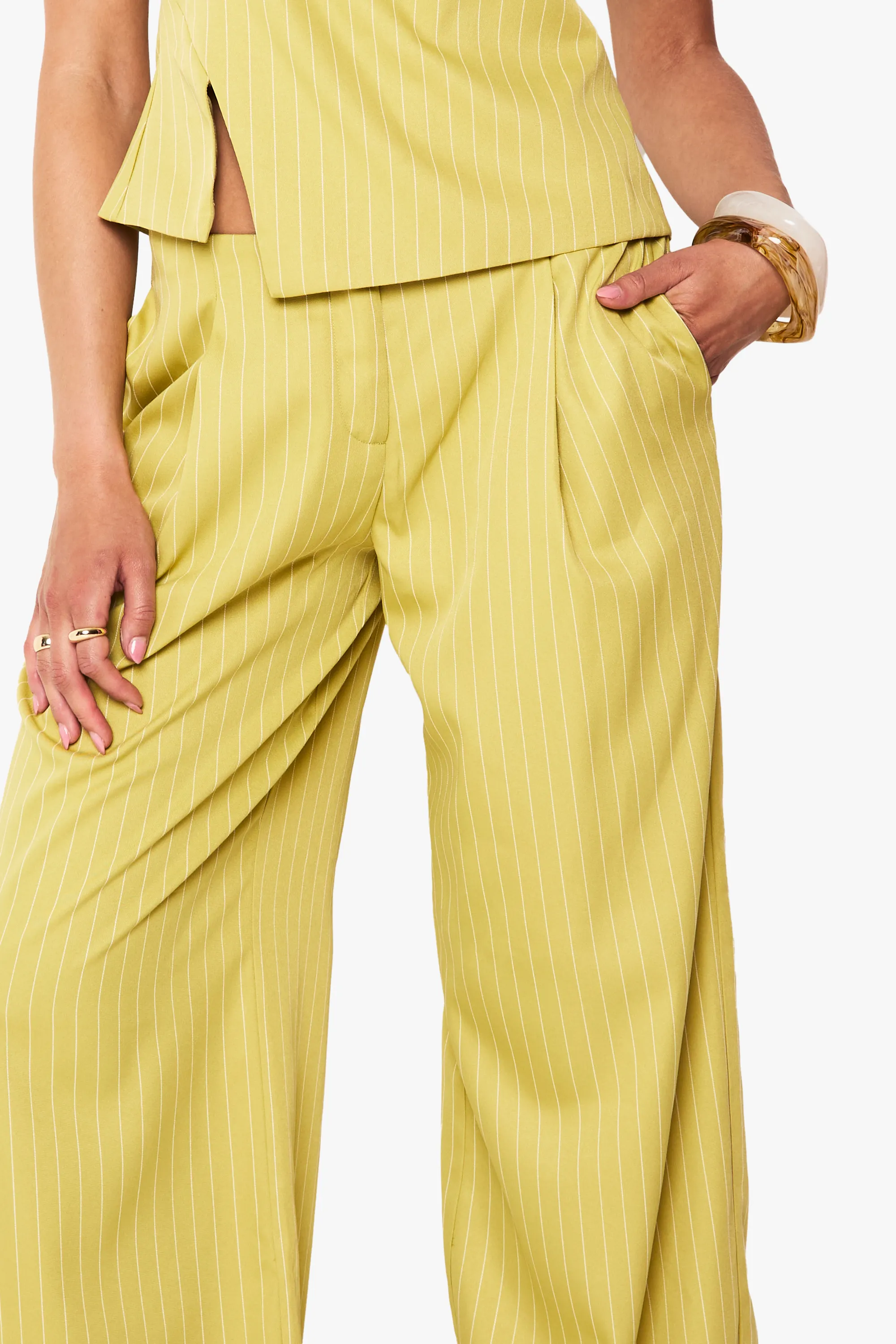 Woven Pinstripe Straight Leg Trouser 4 Woven Pinstripe Straight Leg Trouser